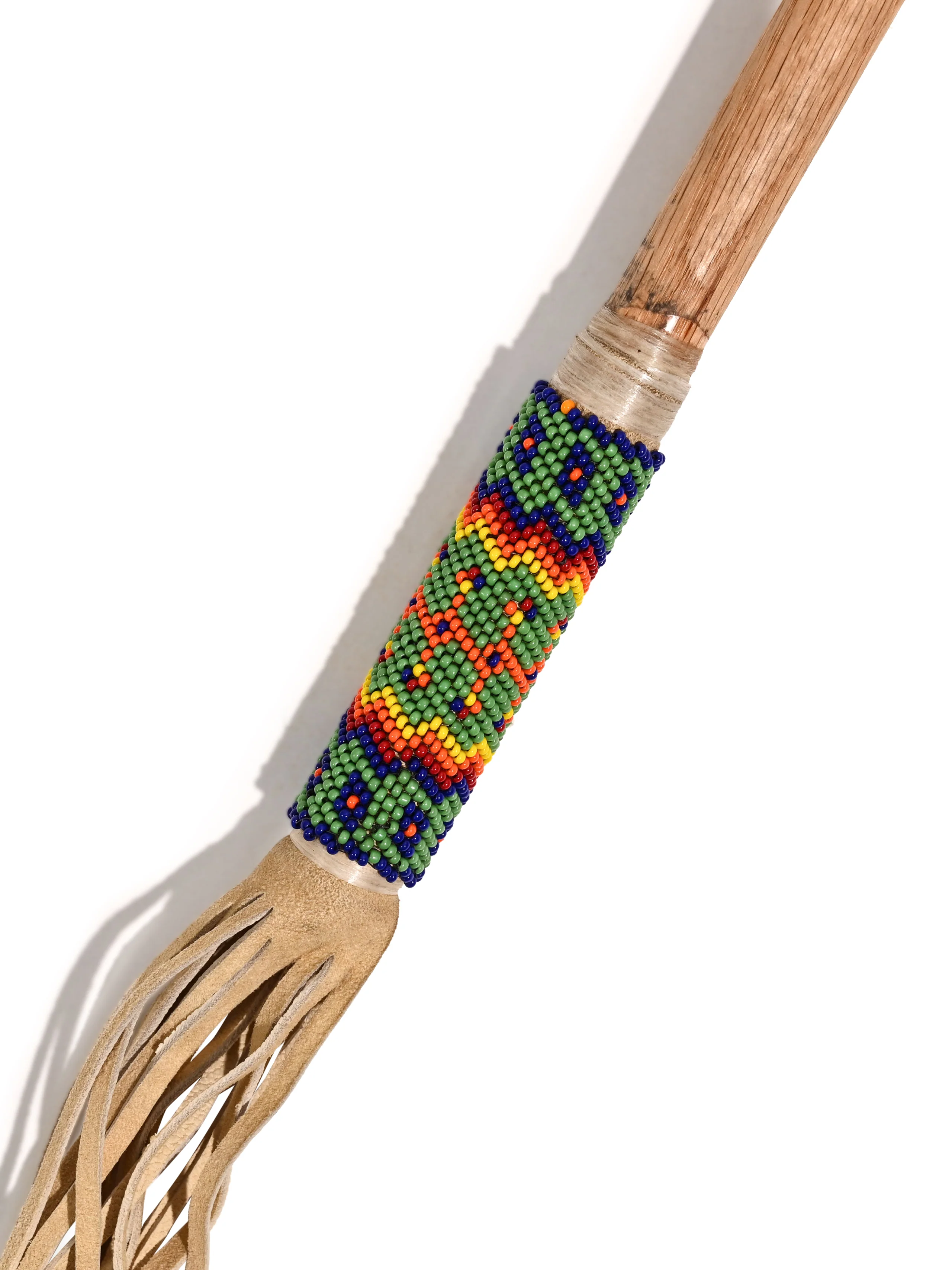 Elk Hide Beaded Rattle - Image 8