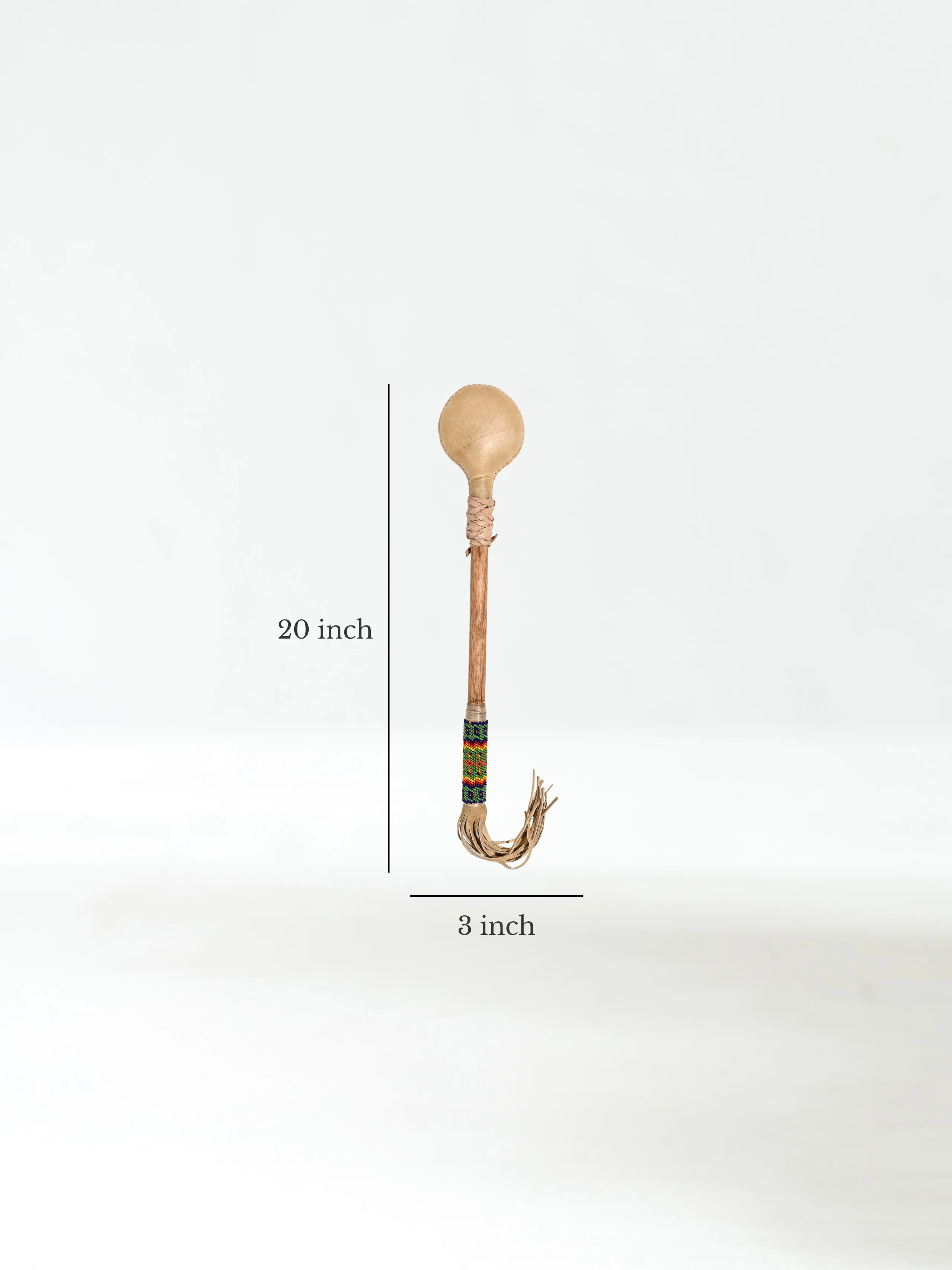 Elk Hide Beaded Rattle - Image 9