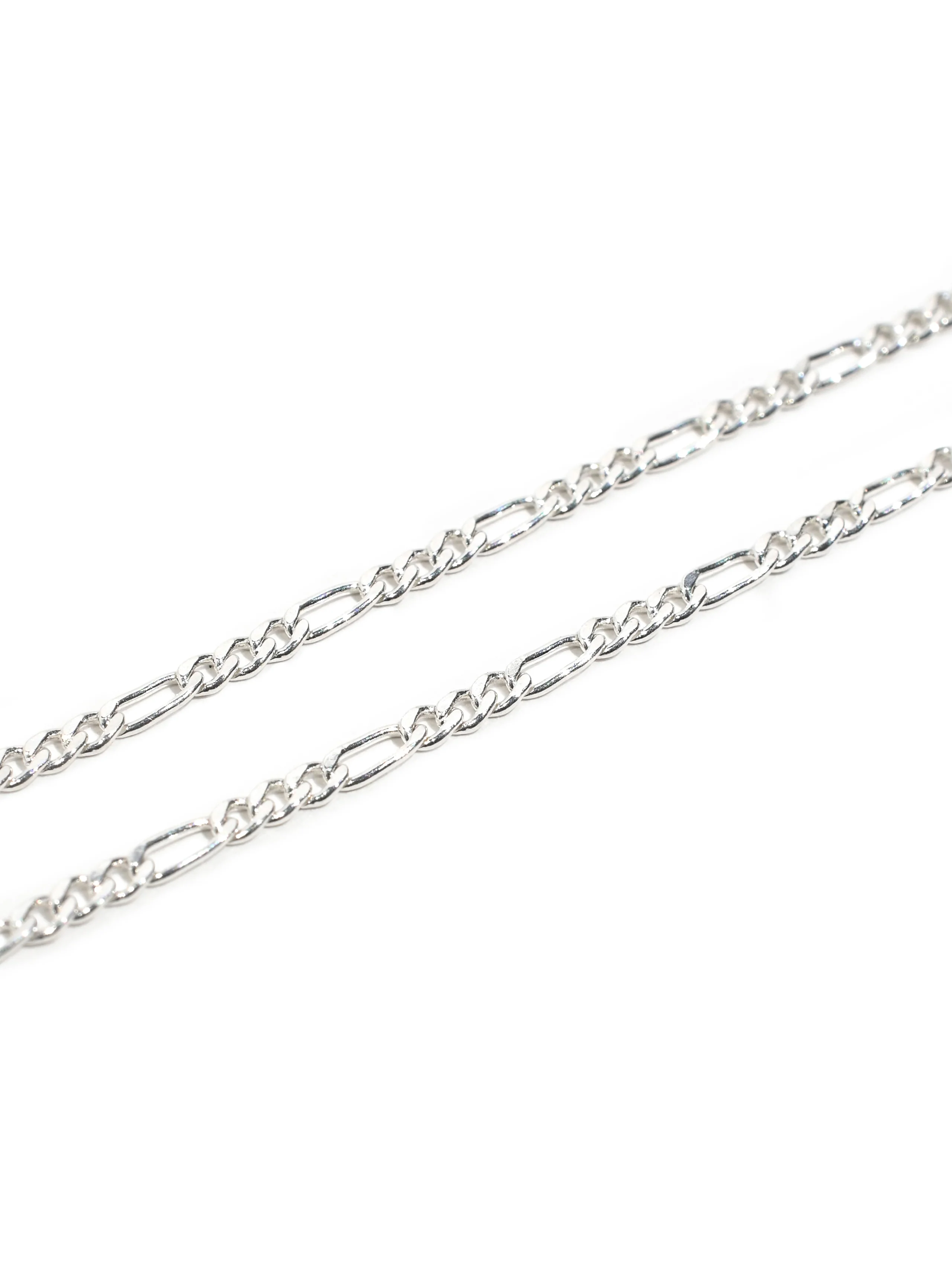 Figaro Link Chain Necklace - Sterling Silver - Image 3
