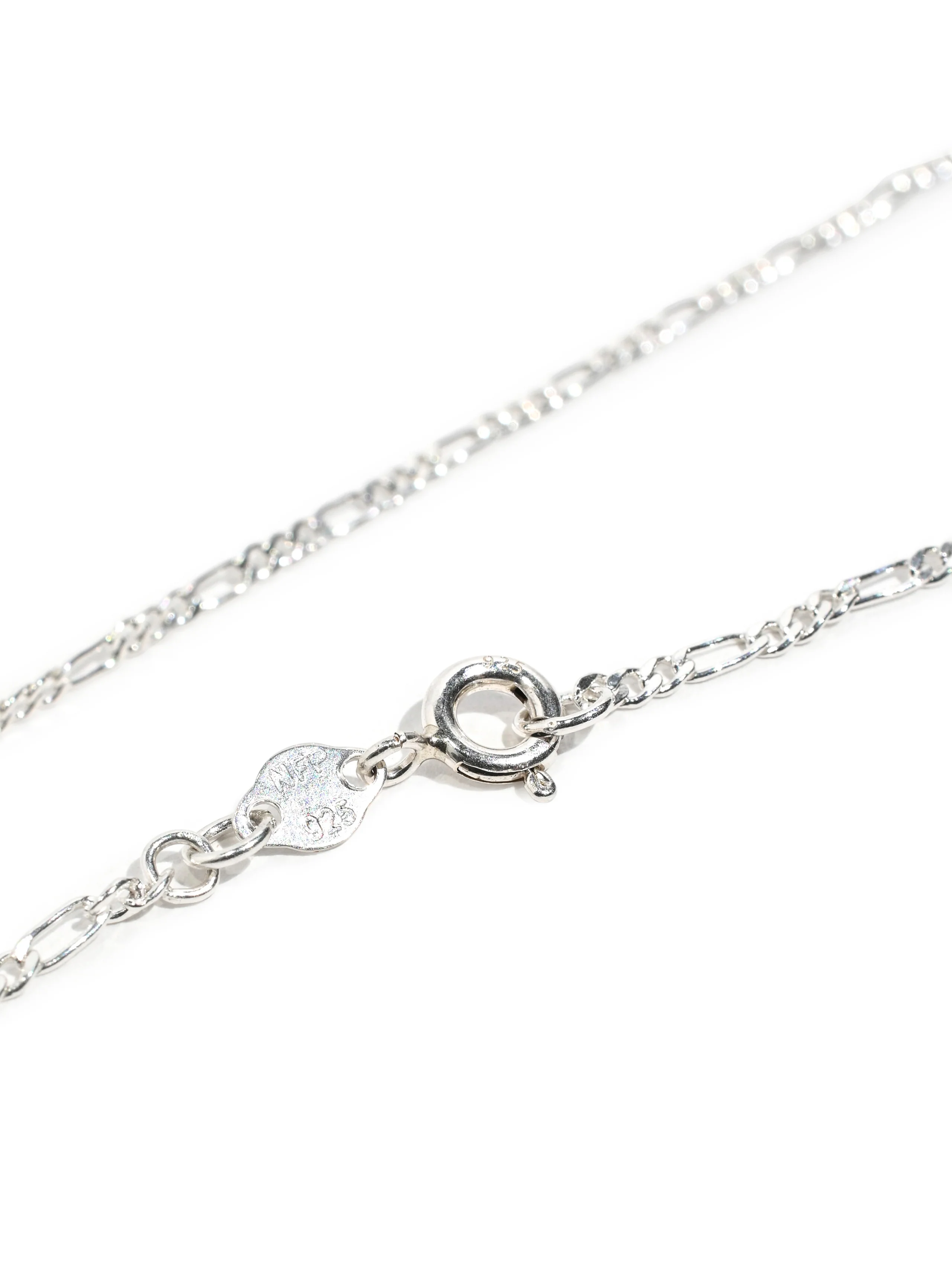 Figaro Link Chain Necklace - Sterling Silver - Image 4