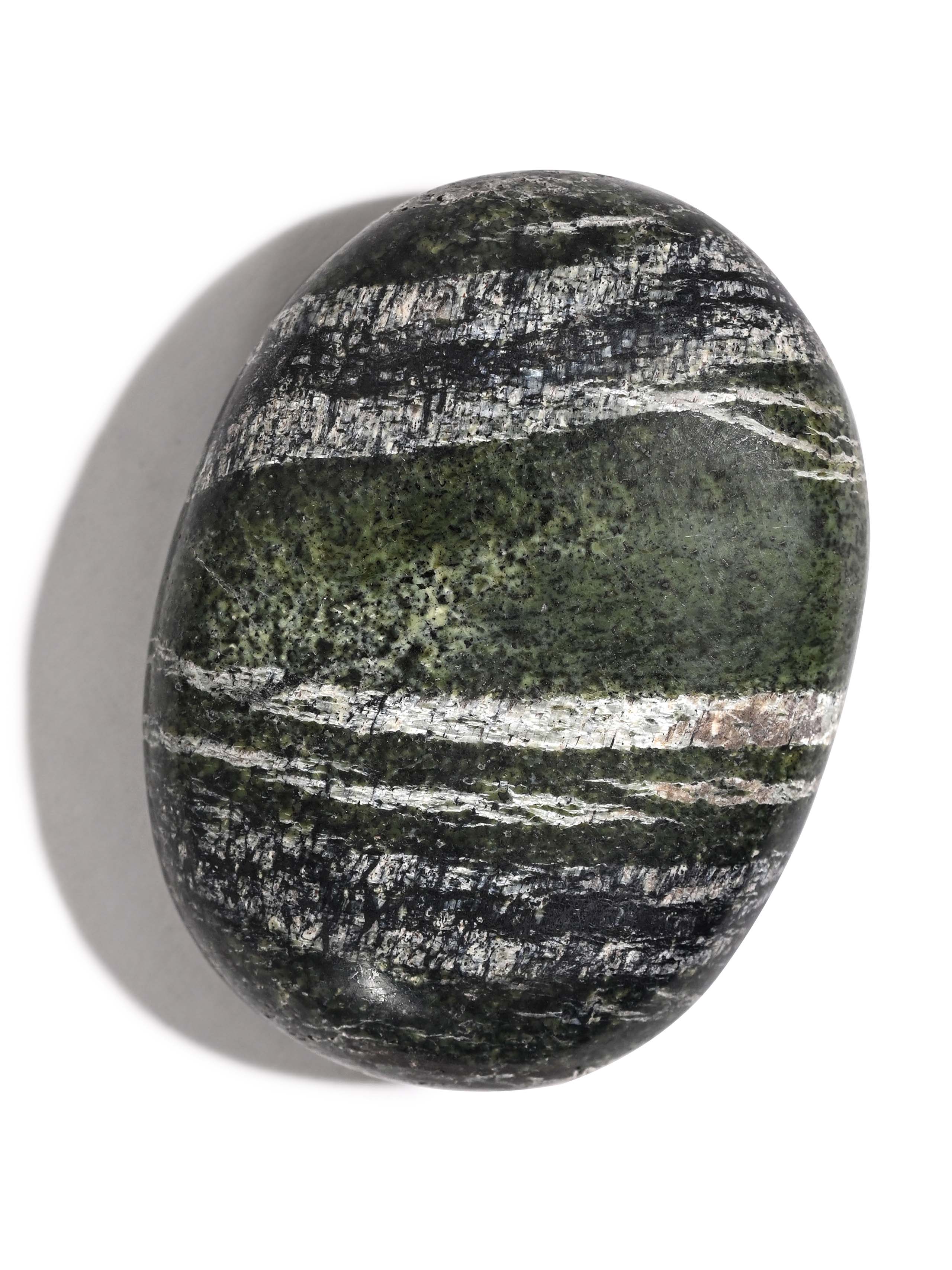 Green Zebra Jasper Palm Stone - Image 2