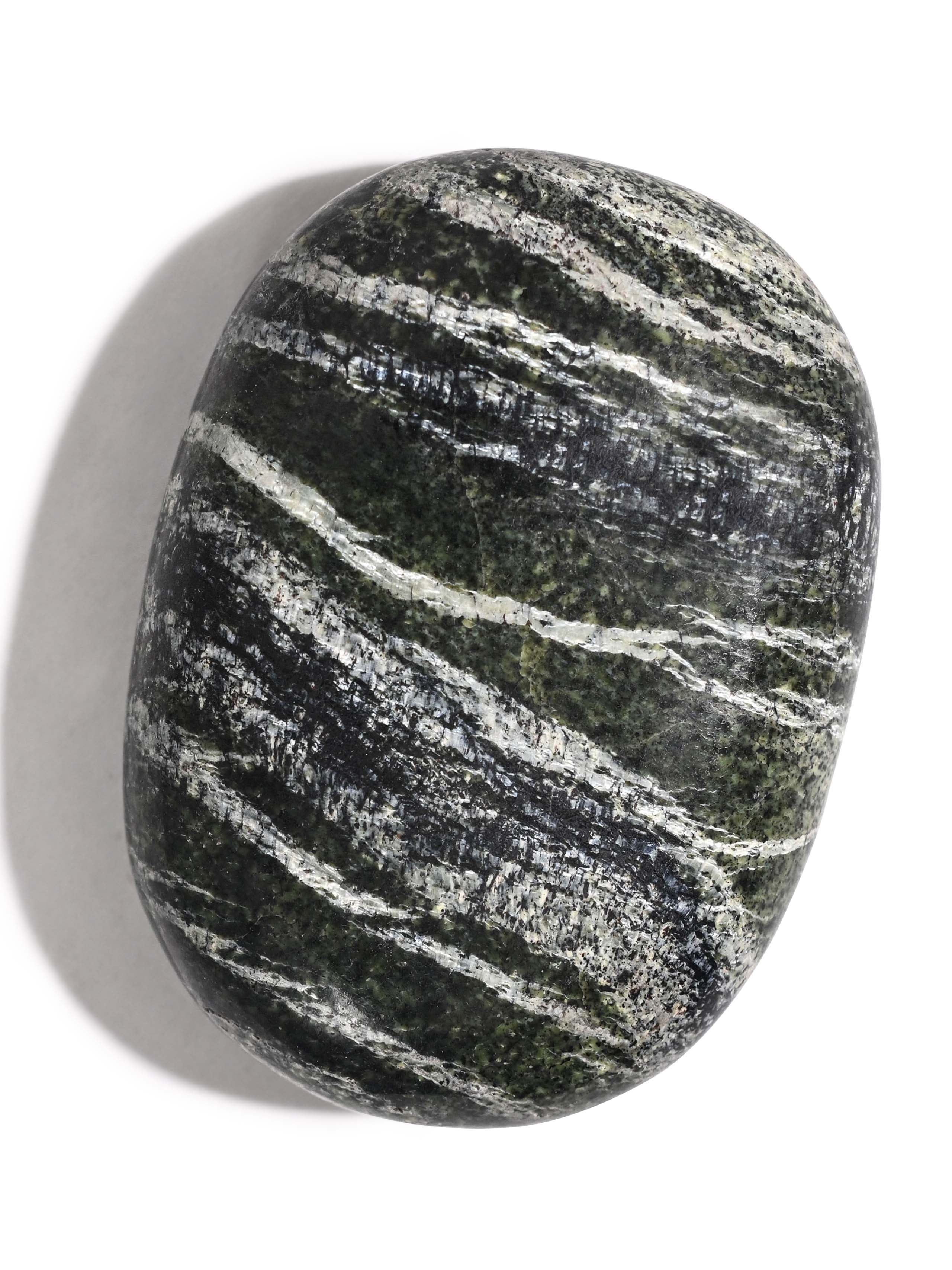 Green Zebra Jasper Palm Stone - Image 4