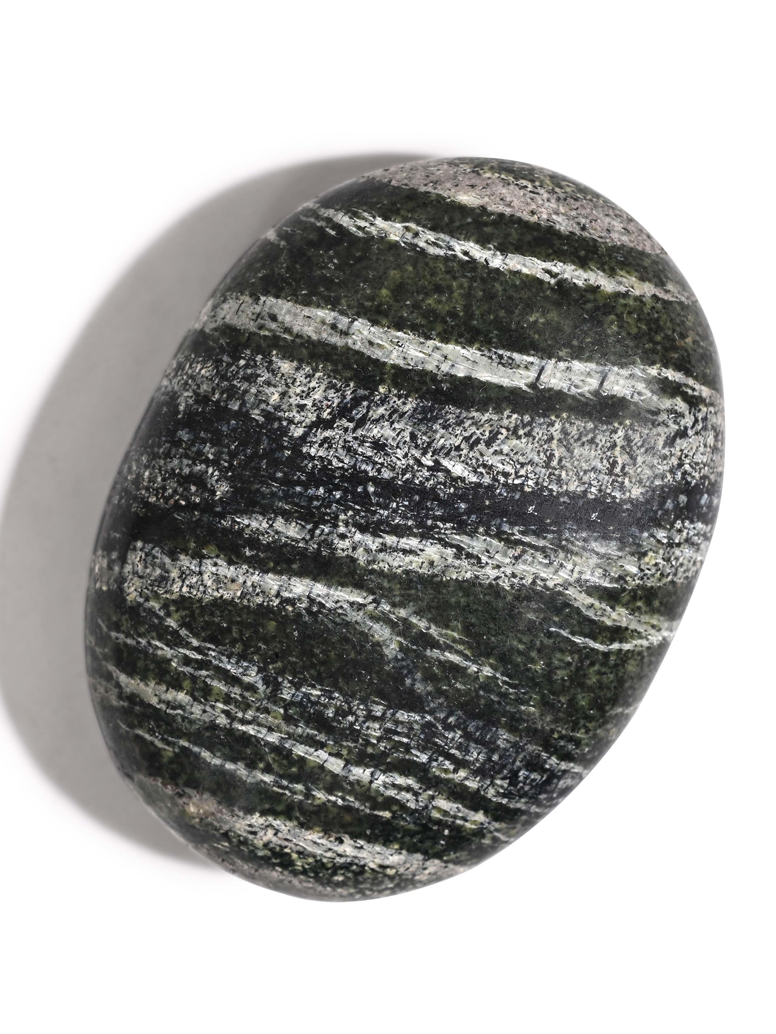 Green Zebra Jasper Palm Stone - Image 6