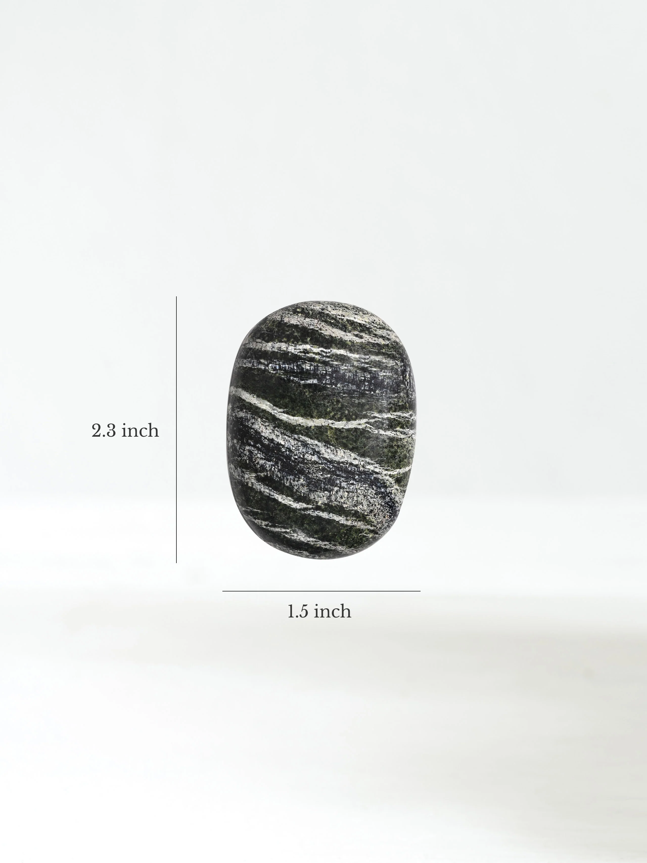 Green Zebra Jasper Palm Stone - Image 7