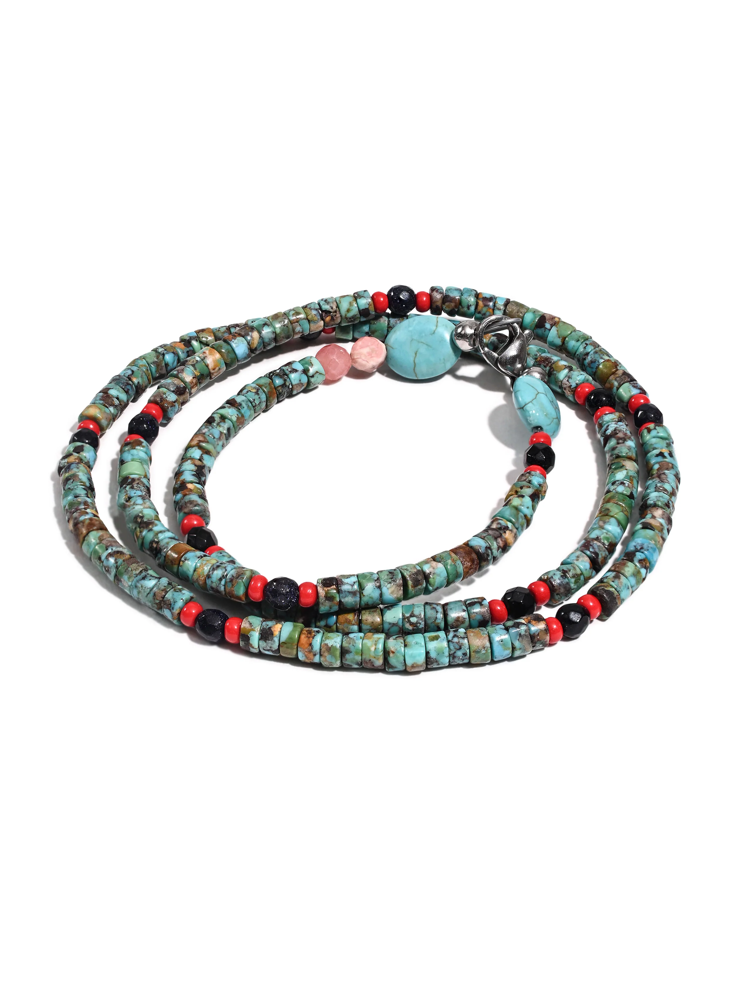 Heishi Collection: Raw Turquoise Necklace - Image 4
