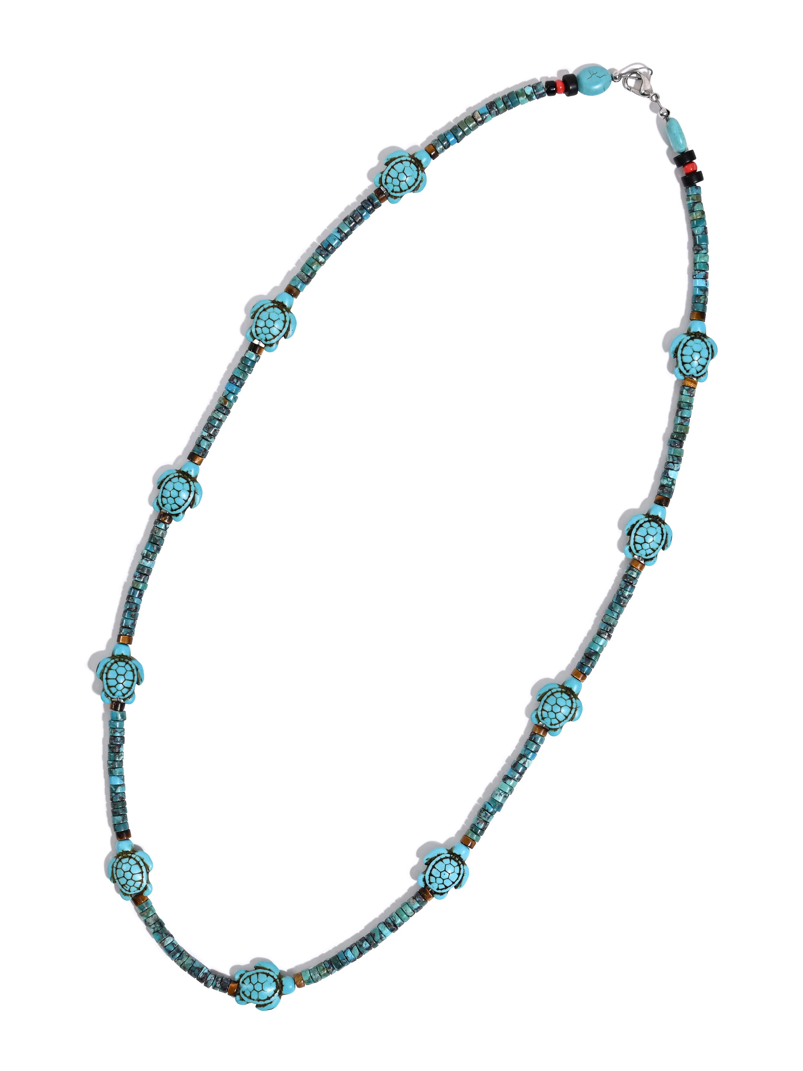 Heishi Collection: Turquoise Turtle Necklace - Image 2