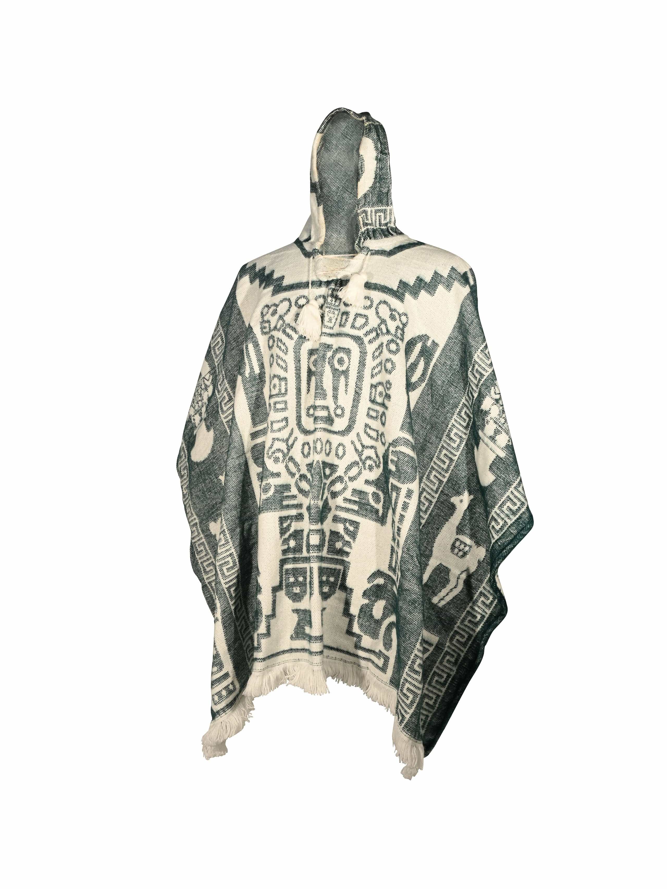 Hooded Artisan Andean Poncho - Puno - Image 10