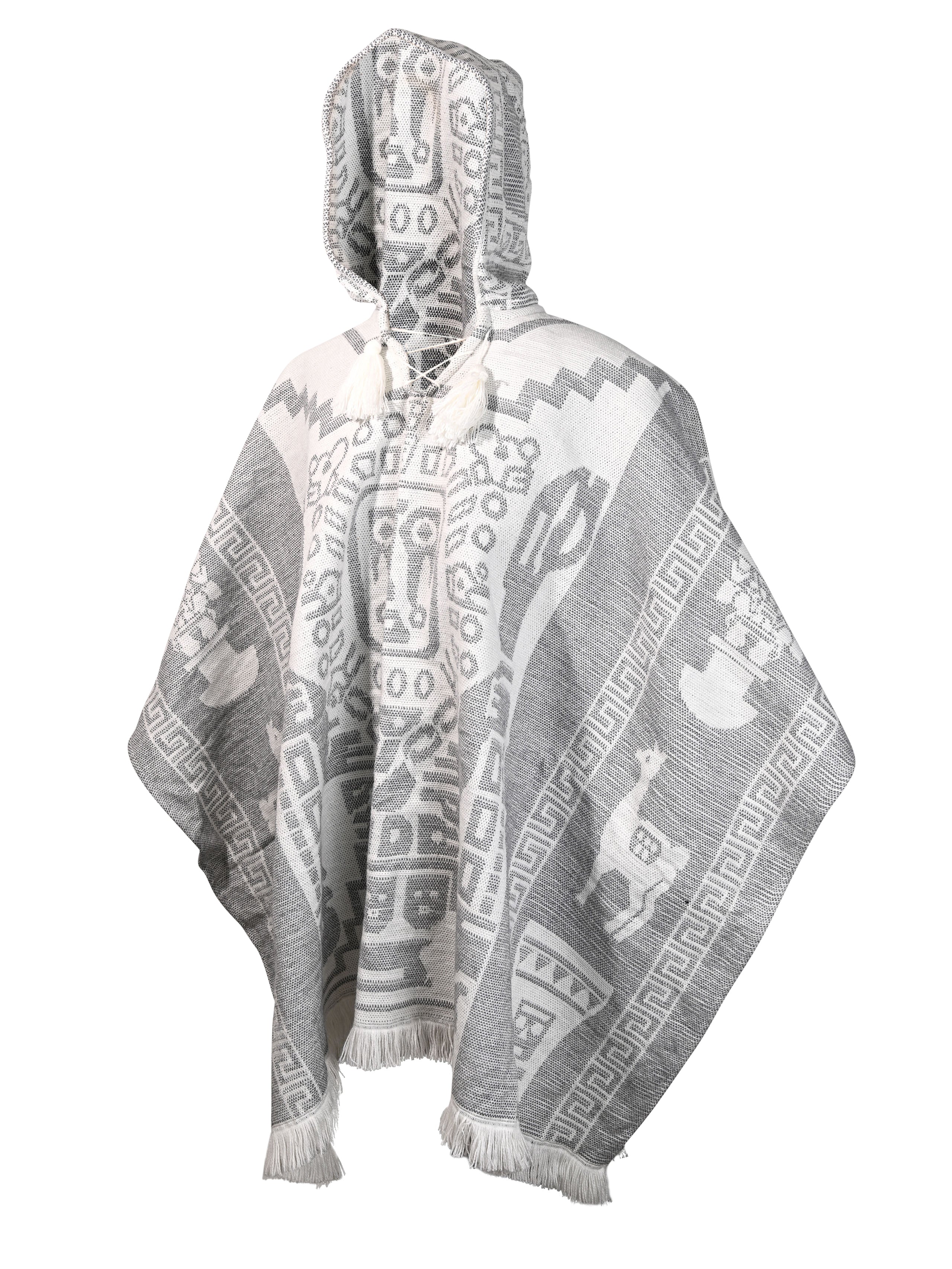 Hooded Artisan Andean Poncho - Puno - Image 30