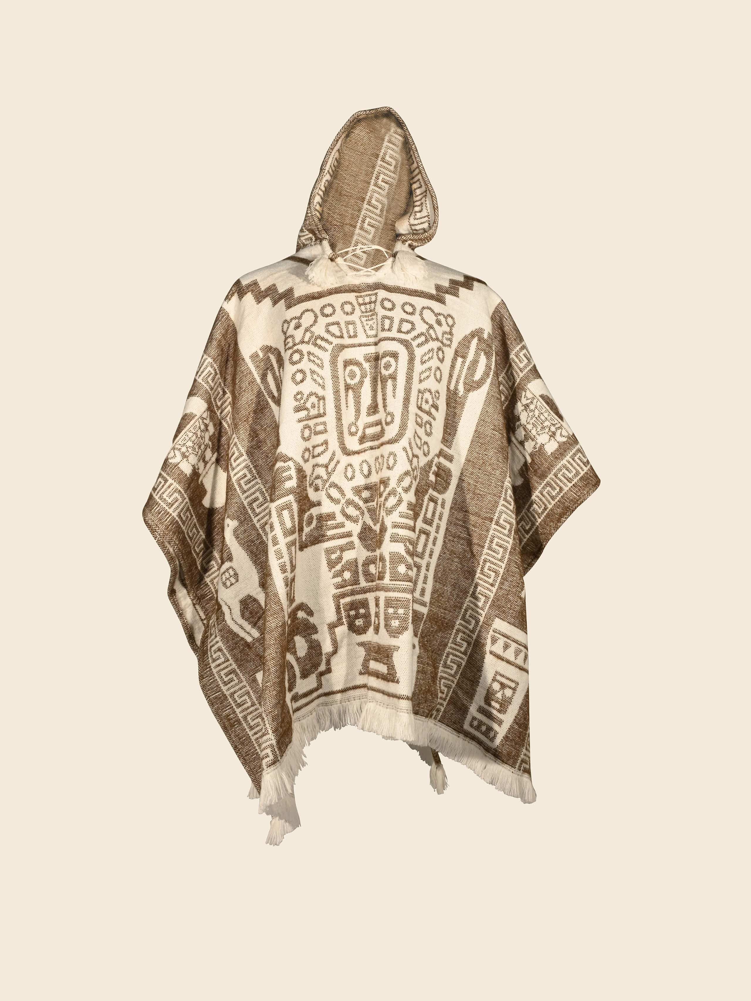 Hooded Artisan Andean Poncho - Puno - Image 6