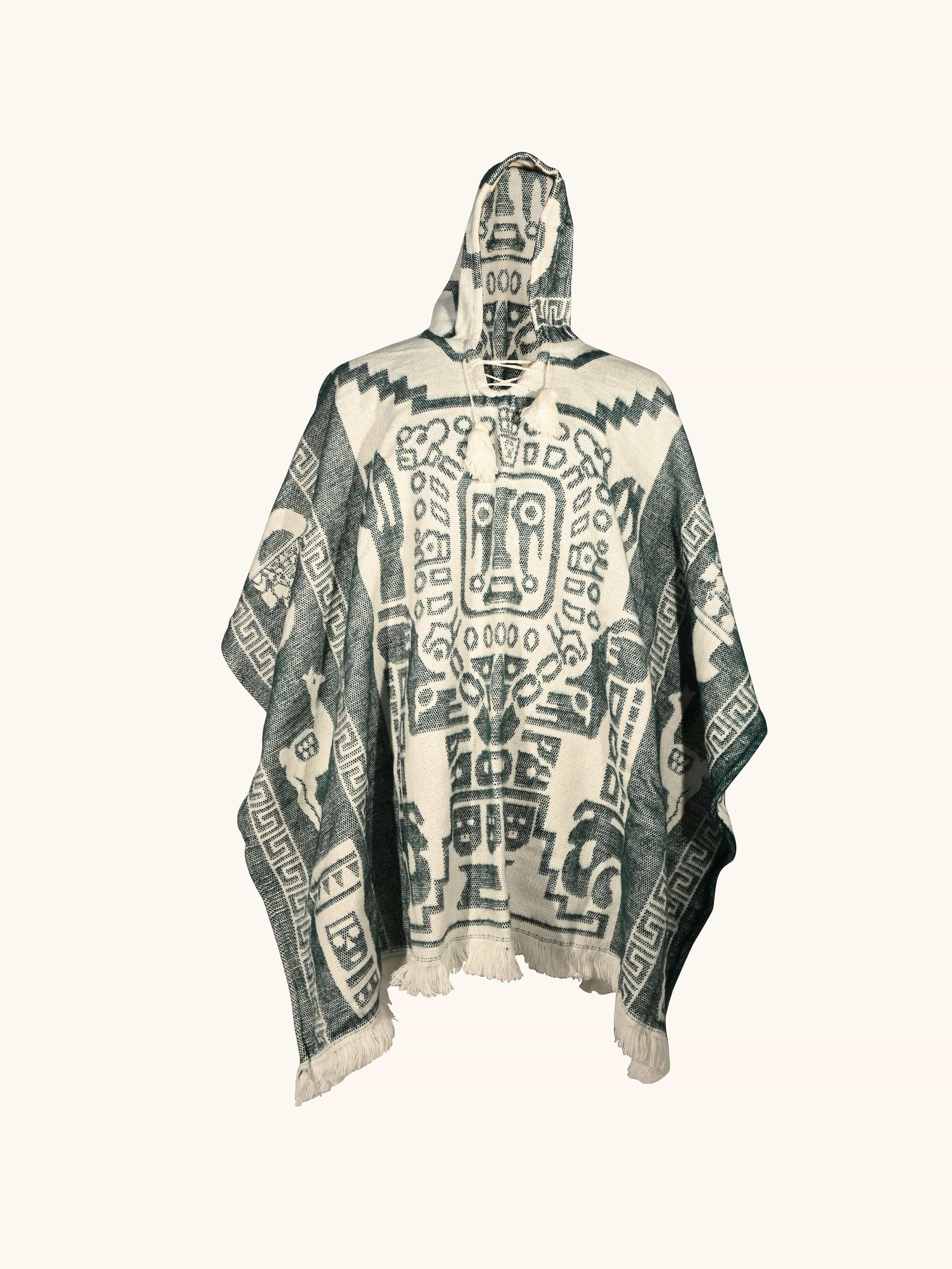 Hooded Artisan Andean Poncho - Puno - Image 9