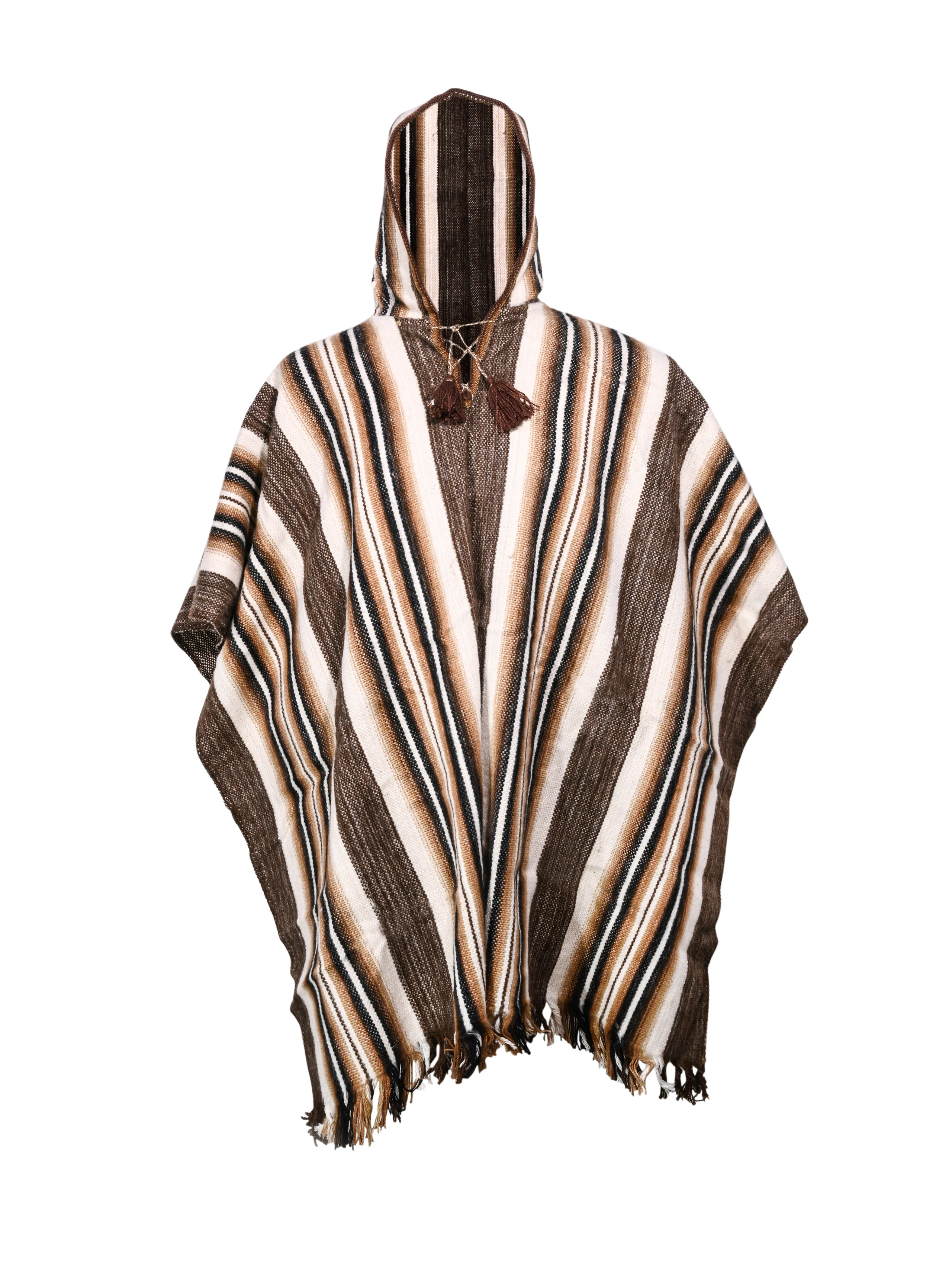 Hooded Artisan Peruvian Poncho - Puno - Image 10
