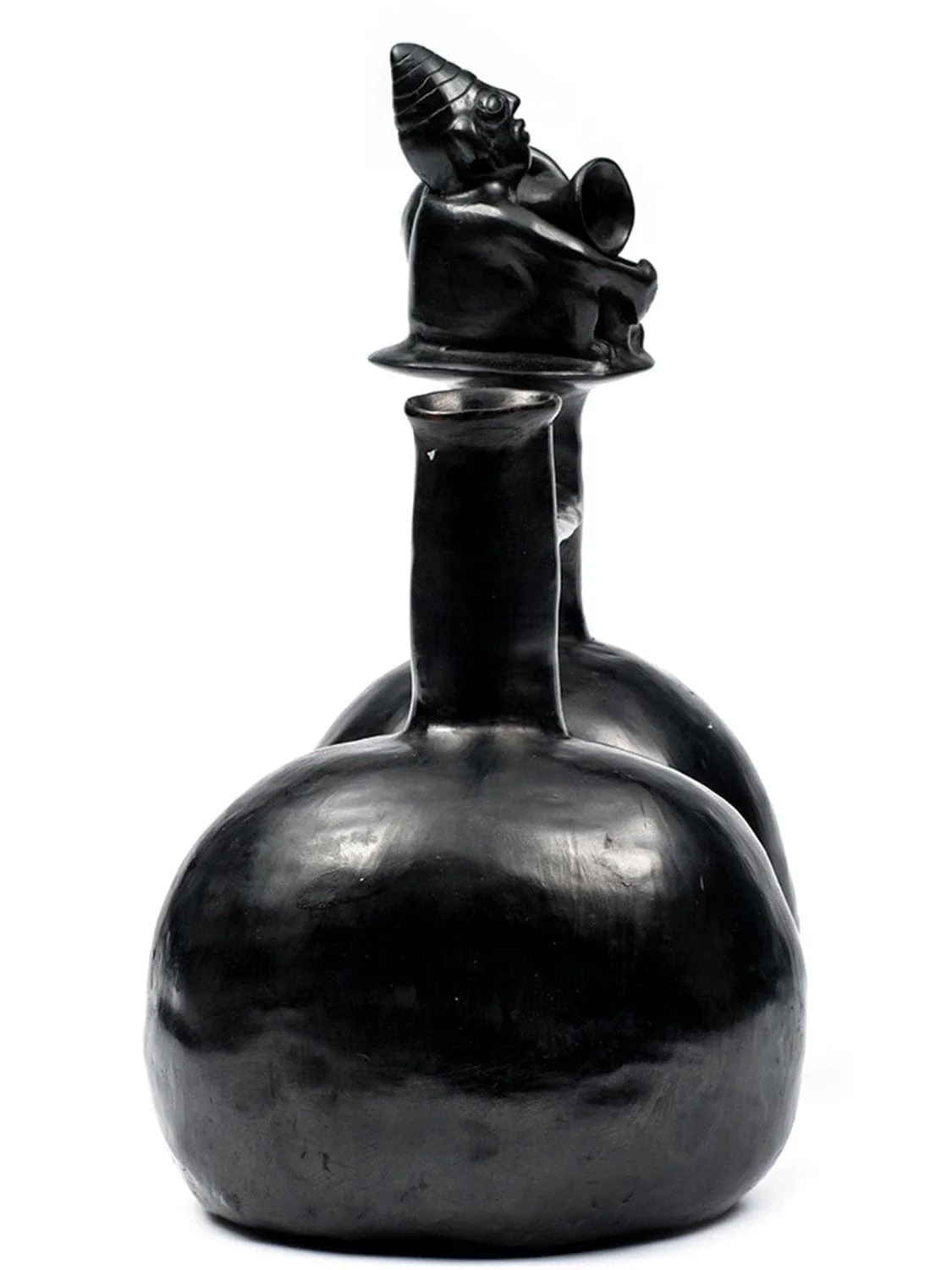 Huaco Silbador-Peruvian Water Whistling Vessel - Shaman with Vessel - Image 4