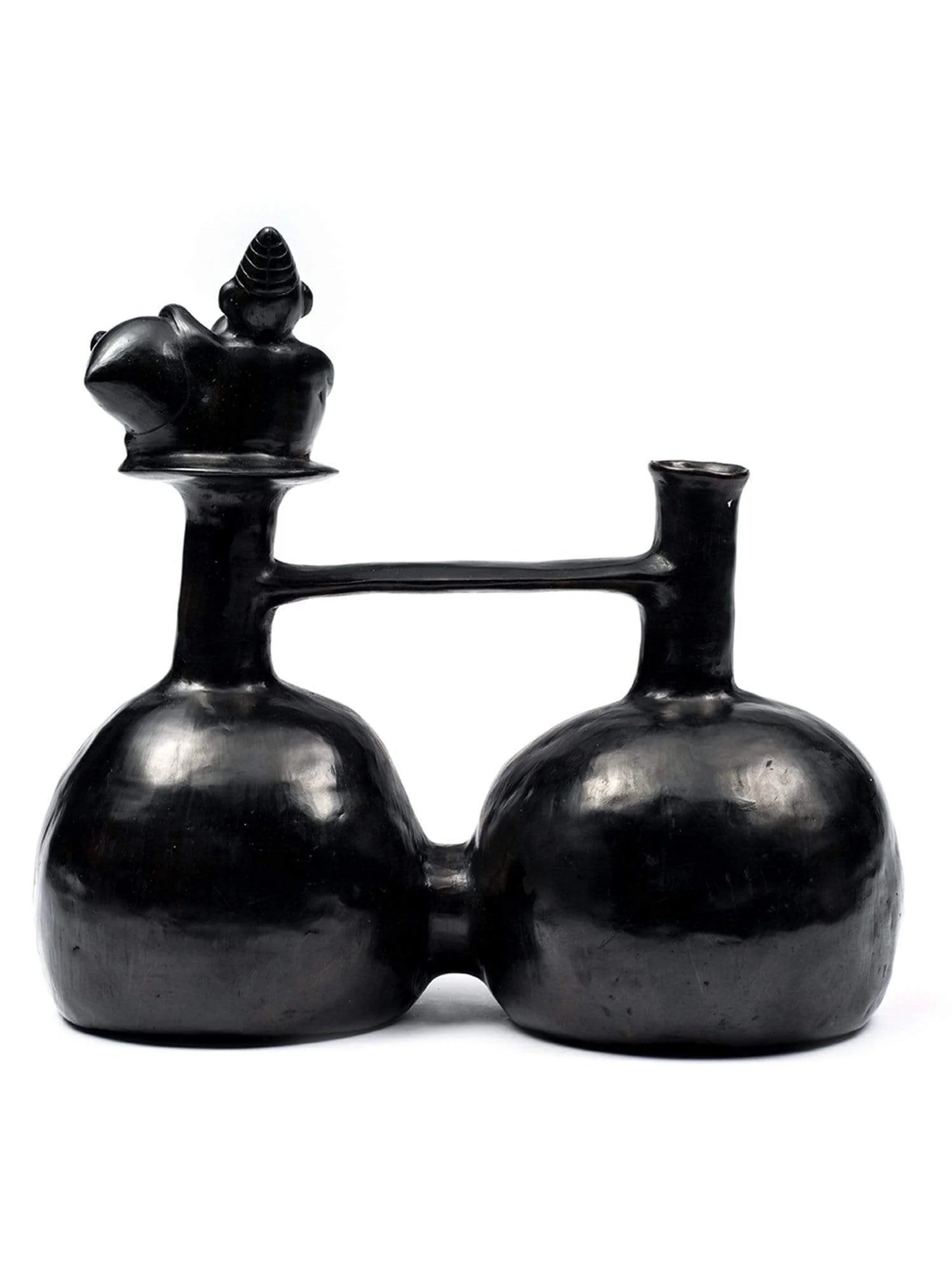 Huaco Silbador-Peruvian Water Whistling Vessel - Shaman with Vessel - Image 6