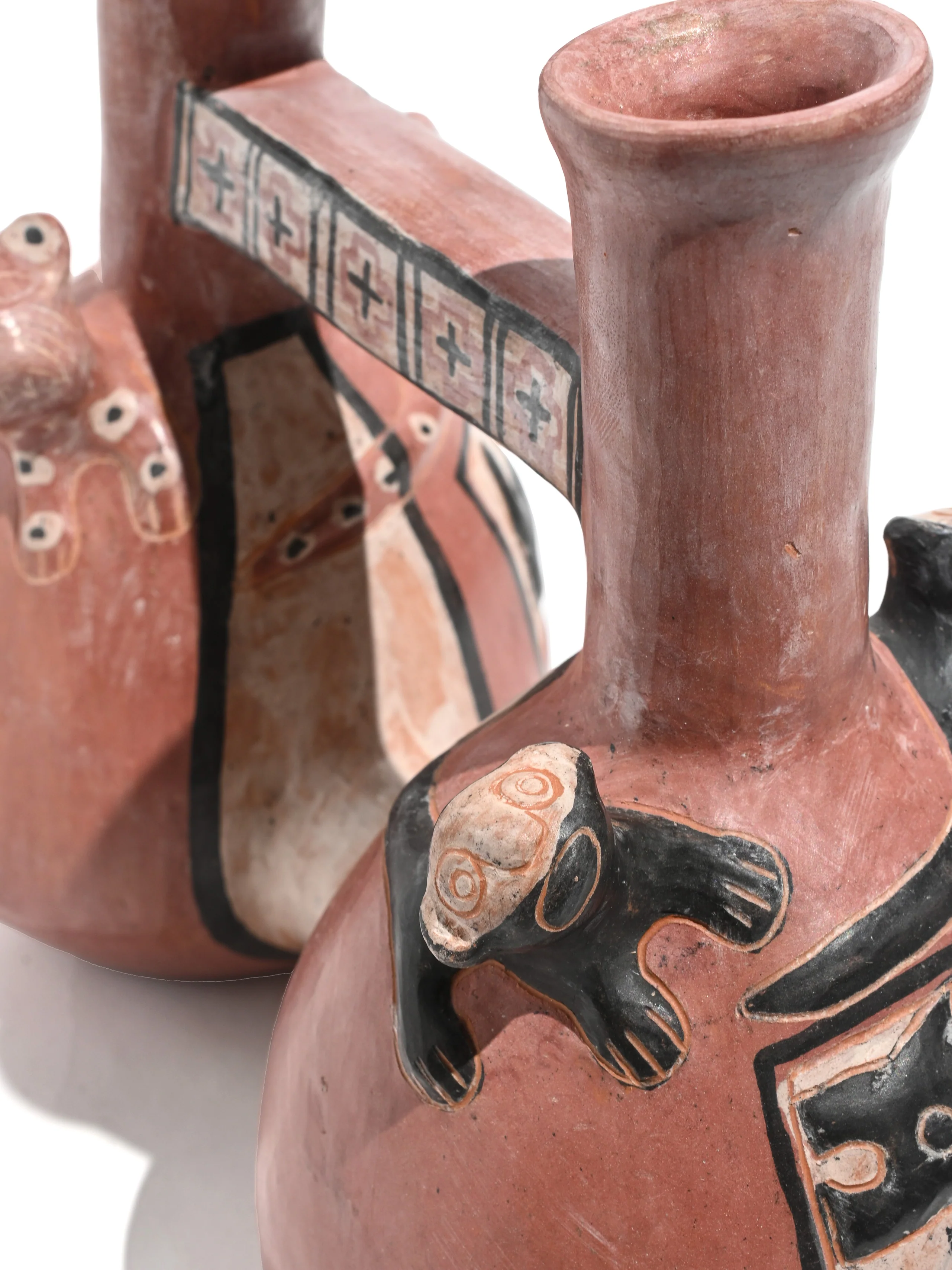 Huaco Silbador-Peruvian Whistling Vessel - Female Cougar - Image 3