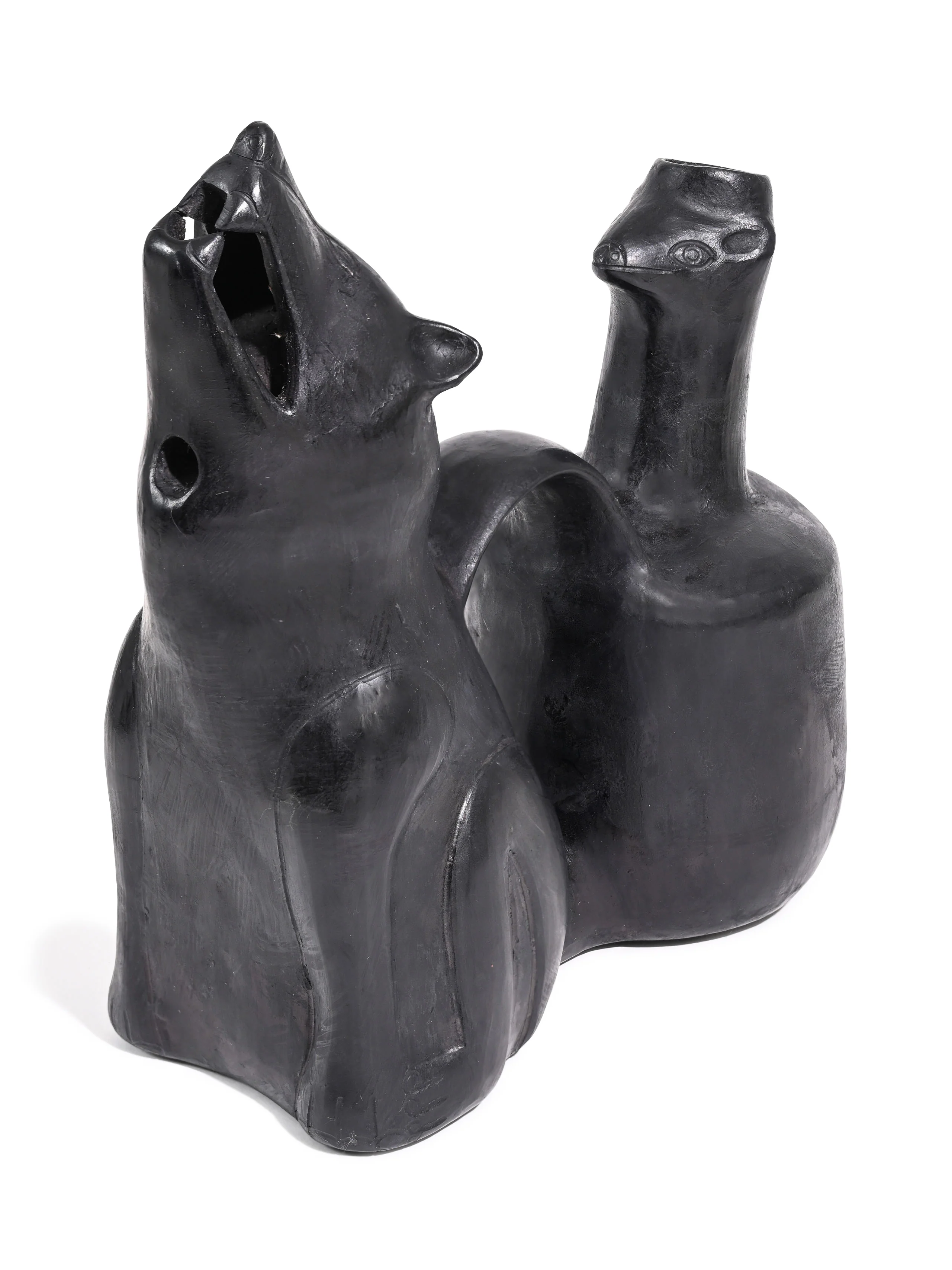 Huaco Silbador-Peruvian Whistling Vessel - Howling Wolf