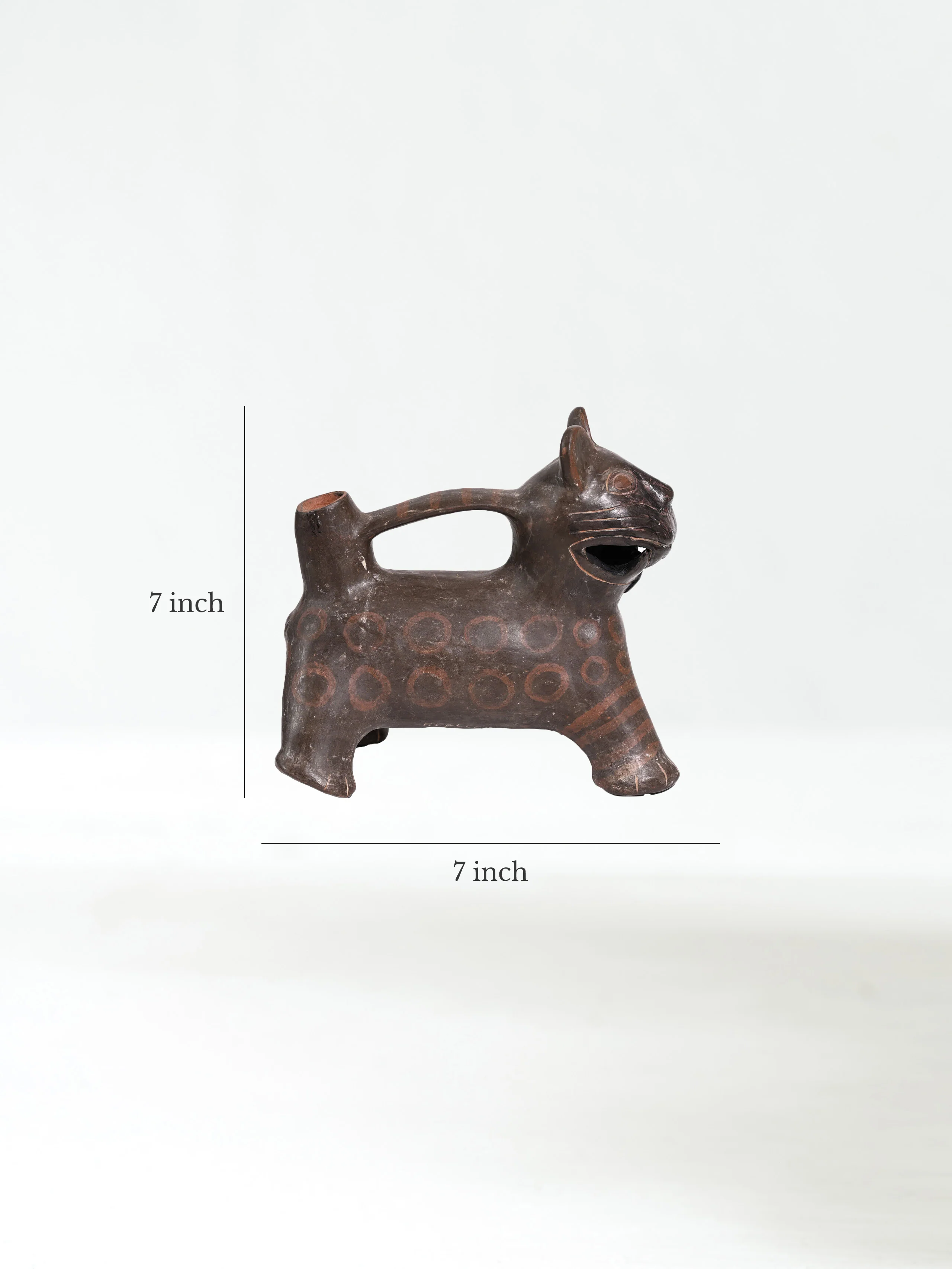 Huaco Silbador-Peruvian Whistling Vessel - Jaguar - Image 10