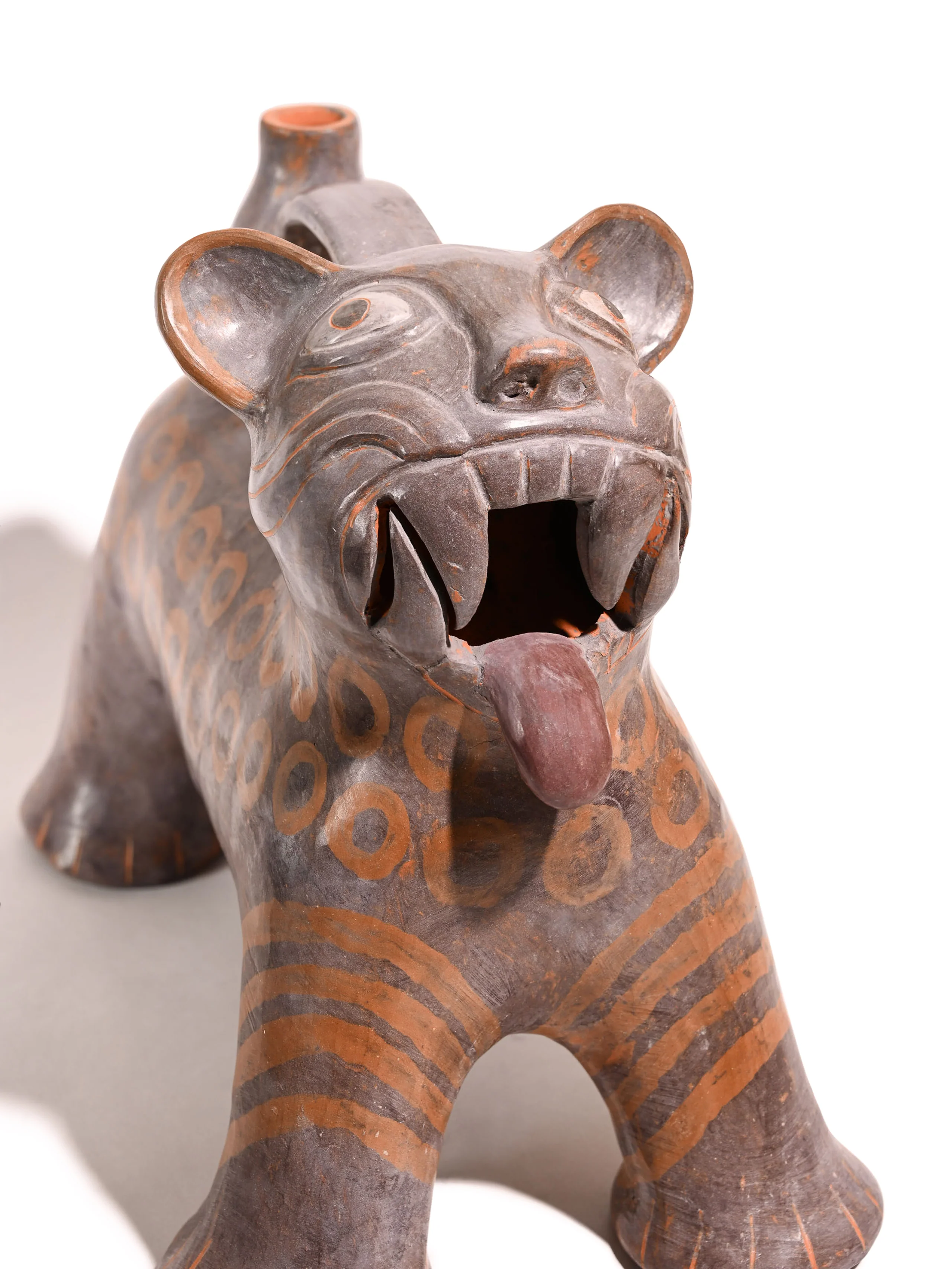 Huaco Silbador-Peruvian Whistling Vessel - Jaguar - Image 3
