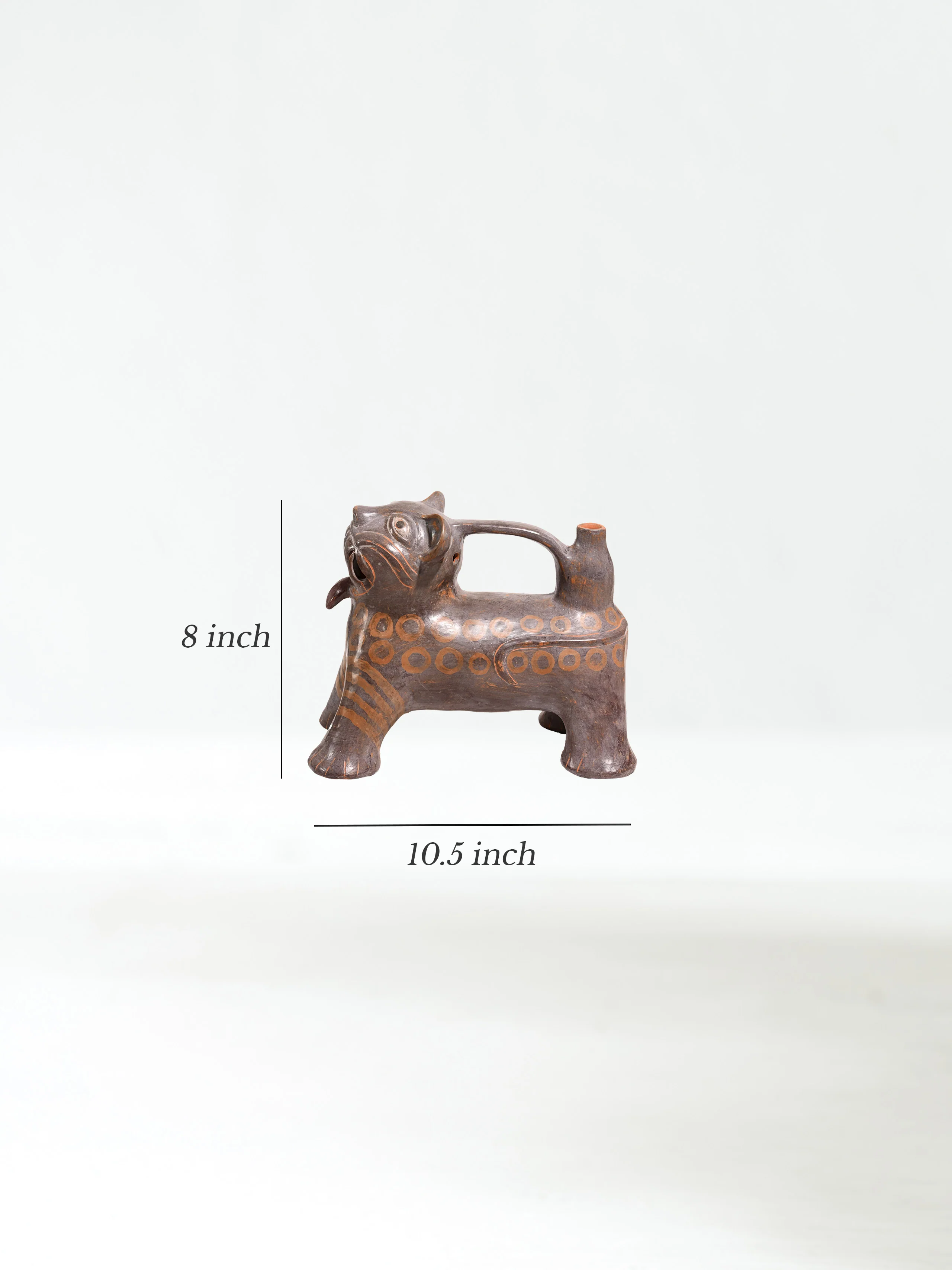 Huaco Silbador-Peruvian Whistling Vessel - Jaguar - Image 5