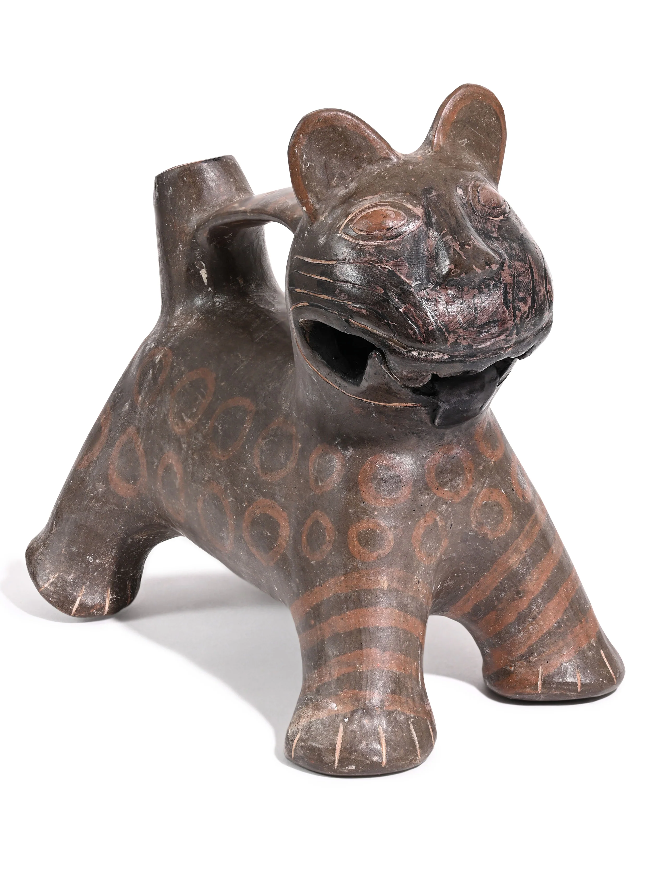 Huaco Silbador-Peruvian Whistling Vessel - Jaguar - Image 8