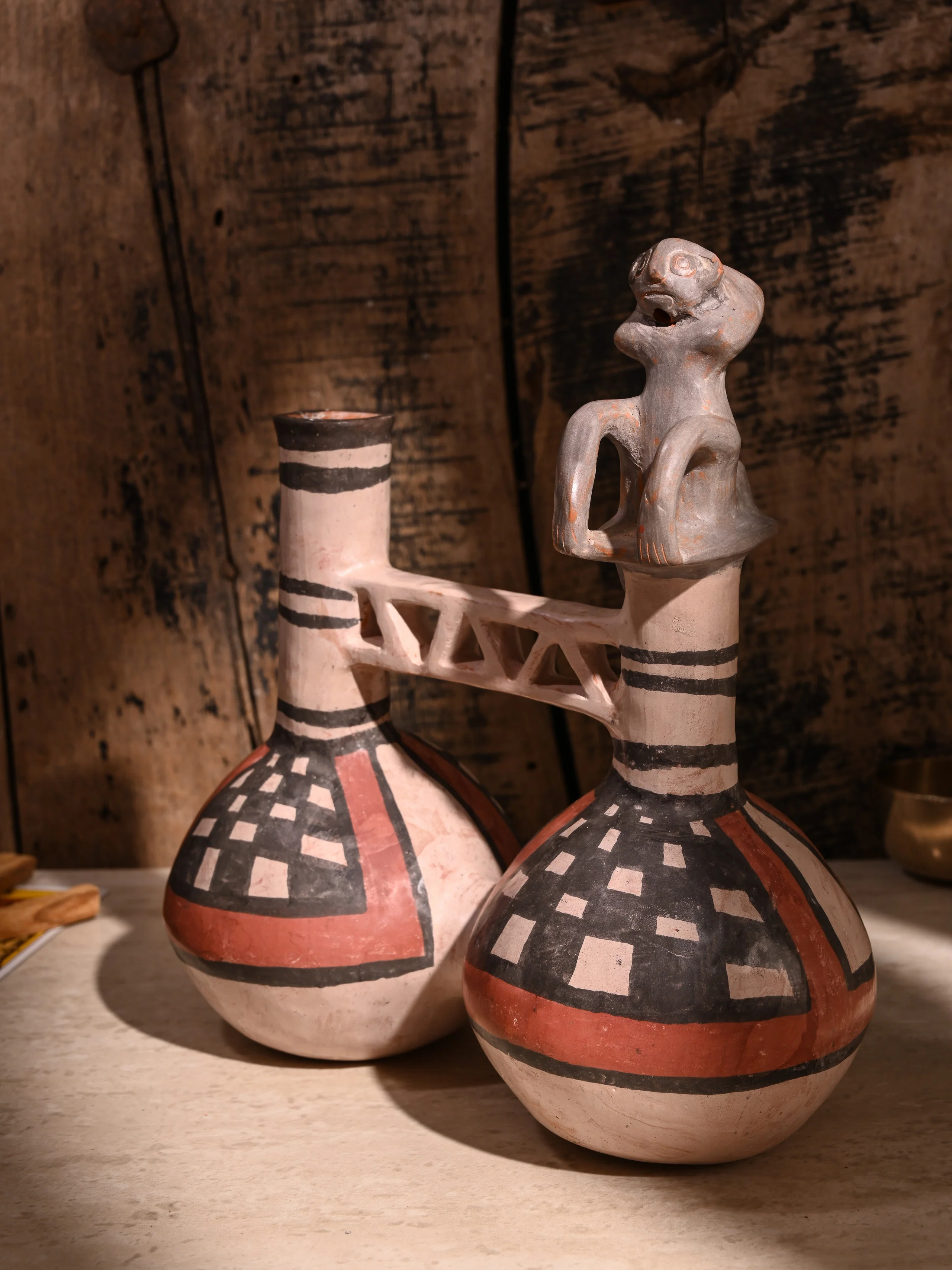 Huaco Silbador-Peruvian Whistling Vessel - Monkey - Image 14