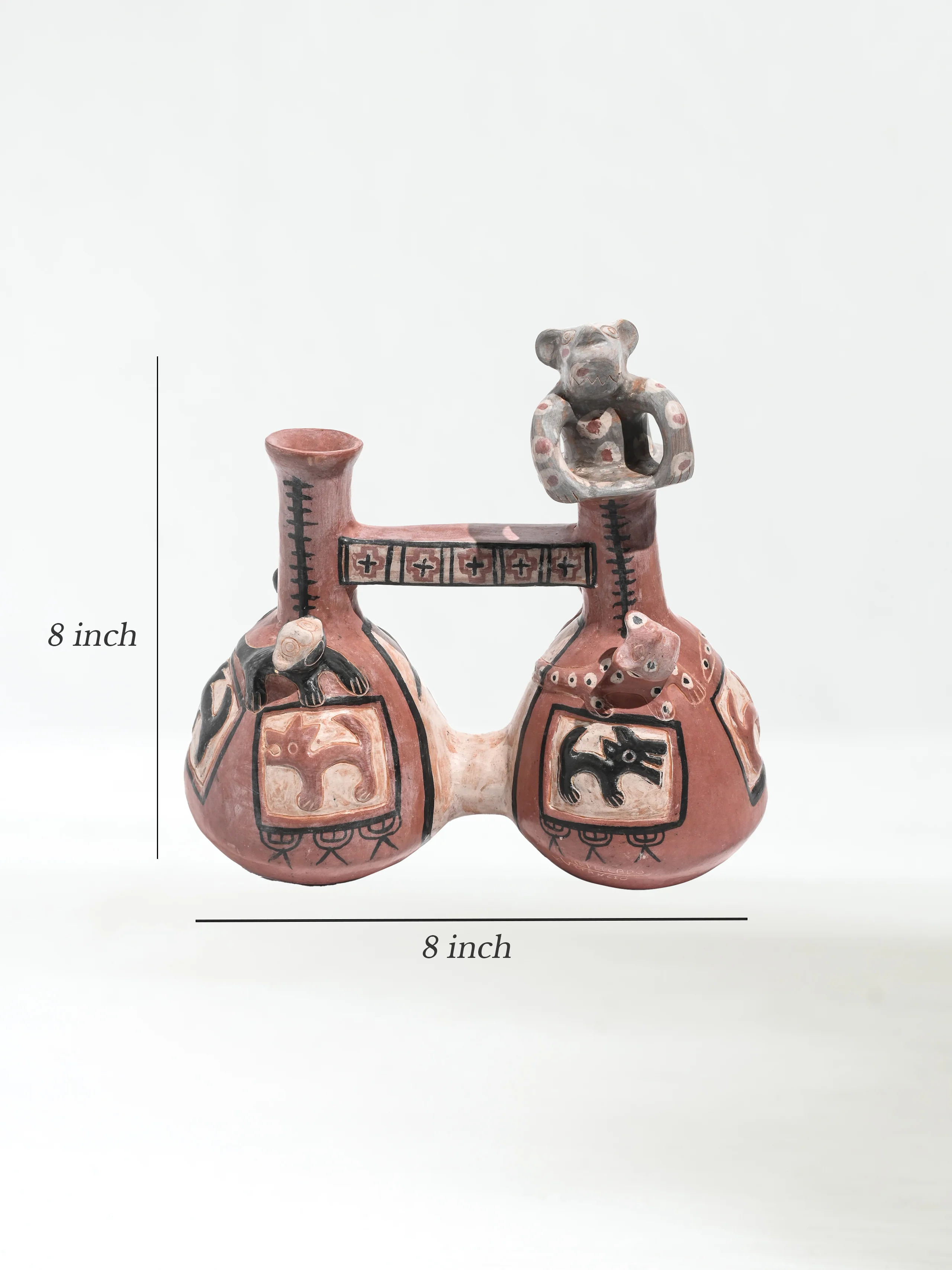 Huaco Silbador-Peruvian Whistling Vessel - Monkey - Image 15