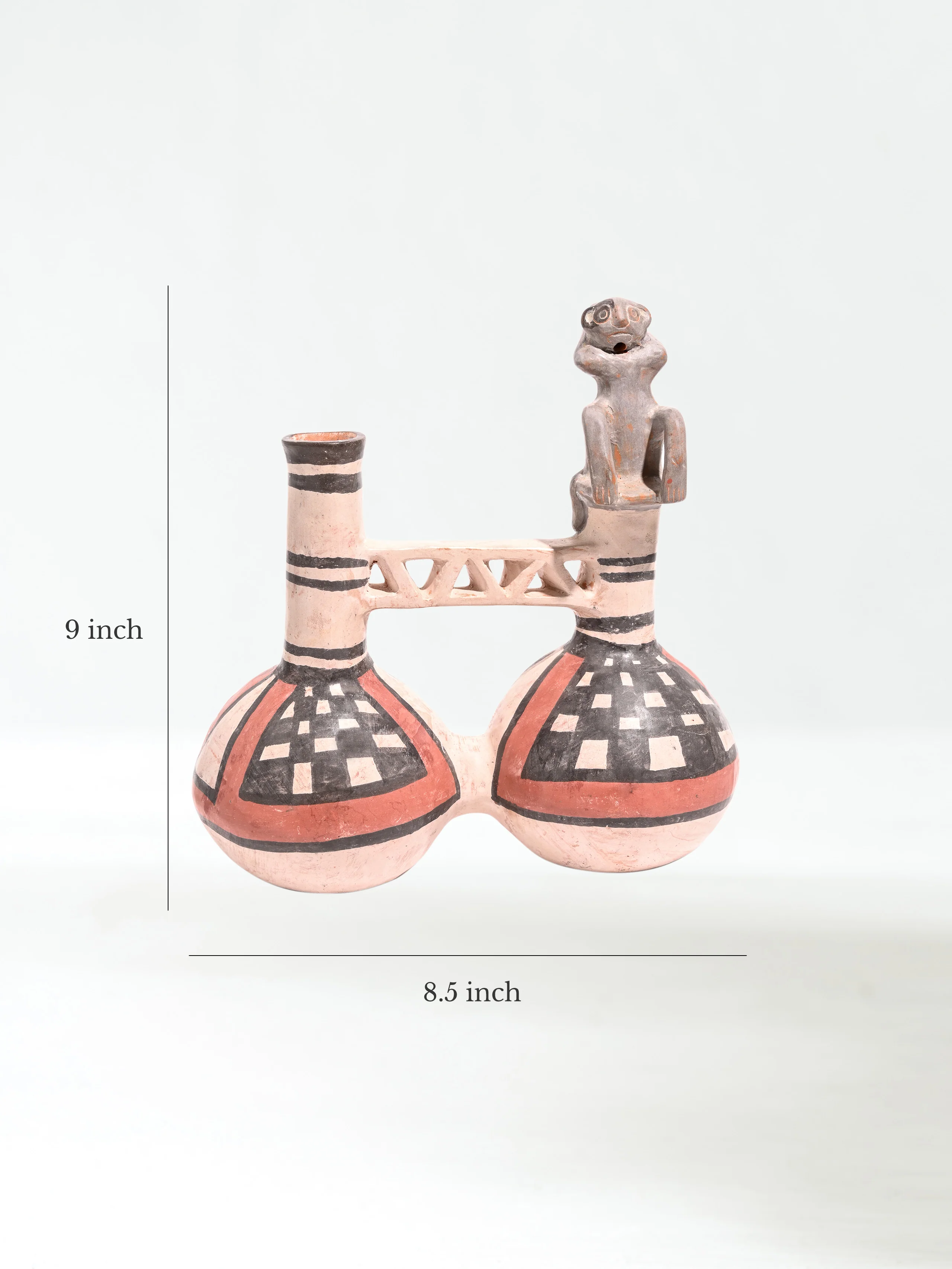 Huaco Silbador-Peruvian Whistling Vessel - Monkey - Image 20