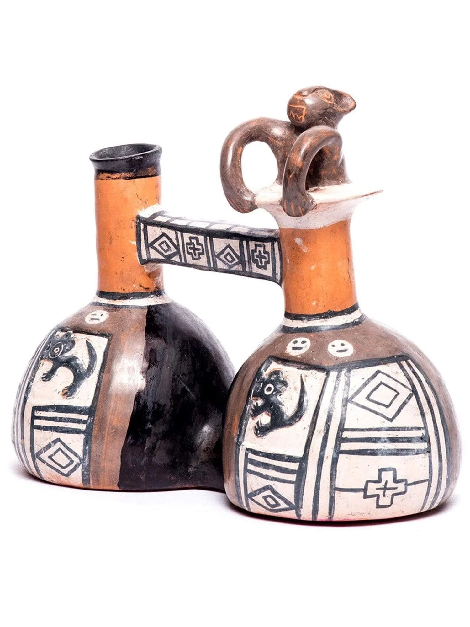 Huaco Silbador-Peruvian Whistling Vessel - Monkey - Image 7