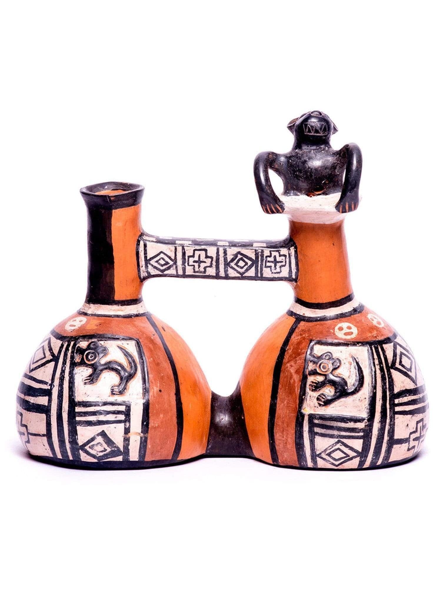 Huaco Silbador-Peruvian Whistling Vessel - Monkey - Image 8