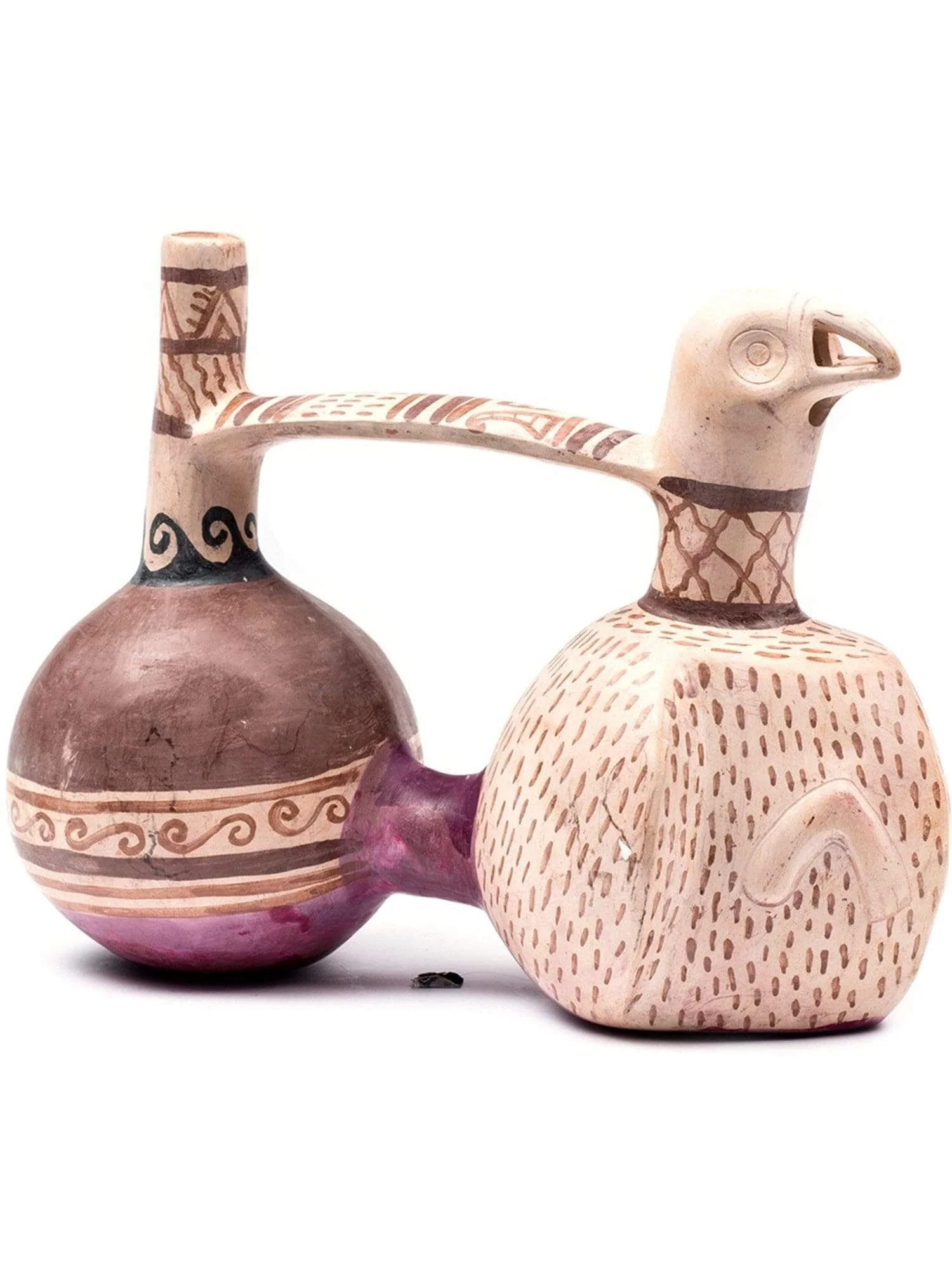 Huaco Silbador-Peruvian Whistling Vessel - Sican Eagle - Image 4