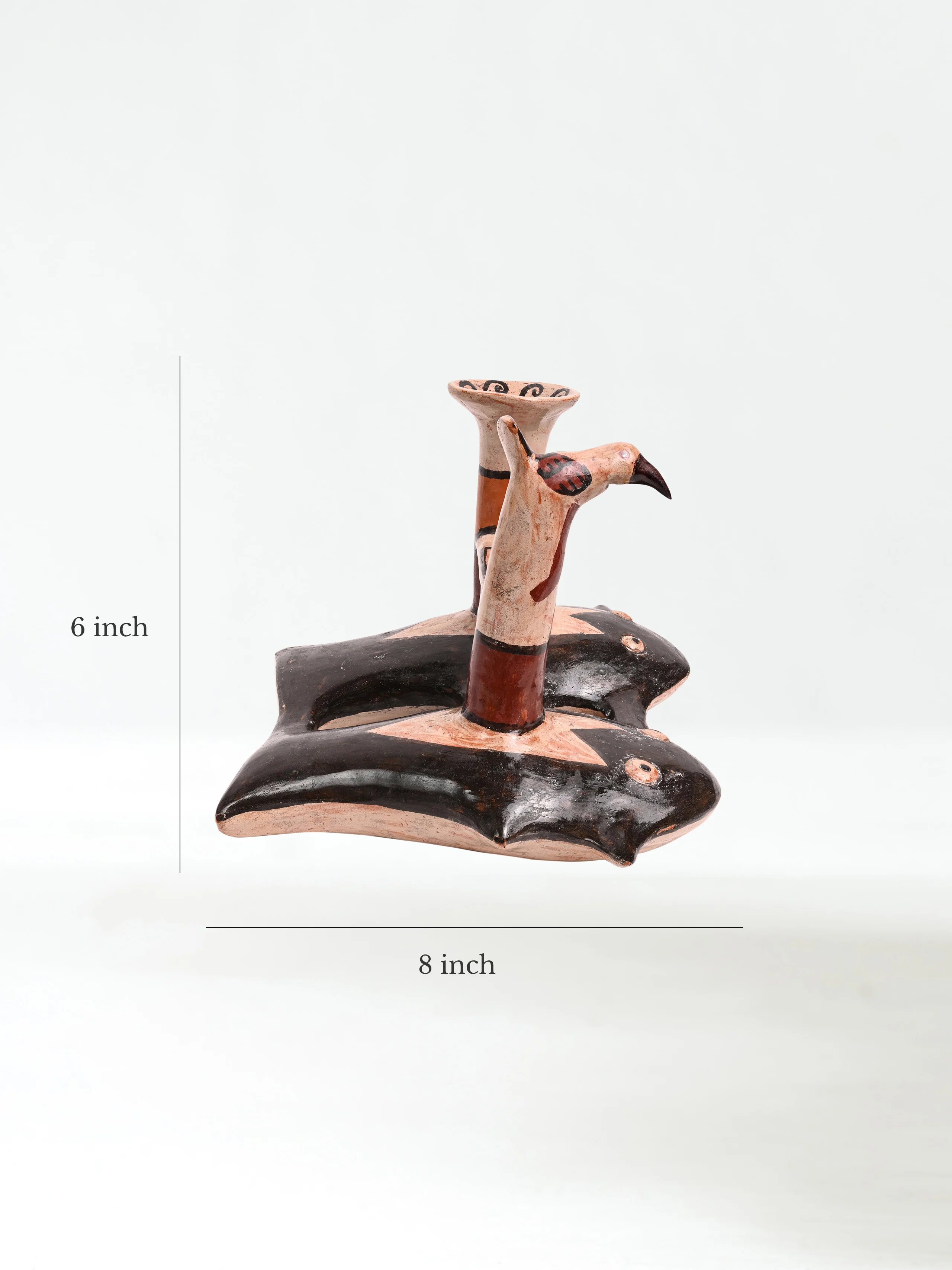 Huaco Silbador-Peruvian Whistling Vessel - The Fish & The Hummingbird - Image 13