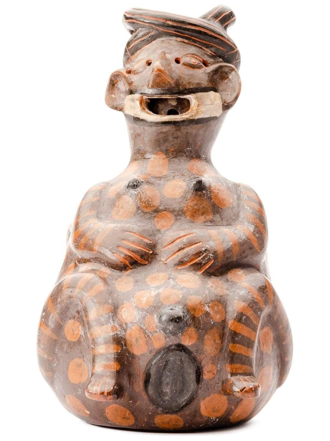 Huaco Silbador-Peruvian Whistling Vessel -The Goddess of Fertility - Image 3