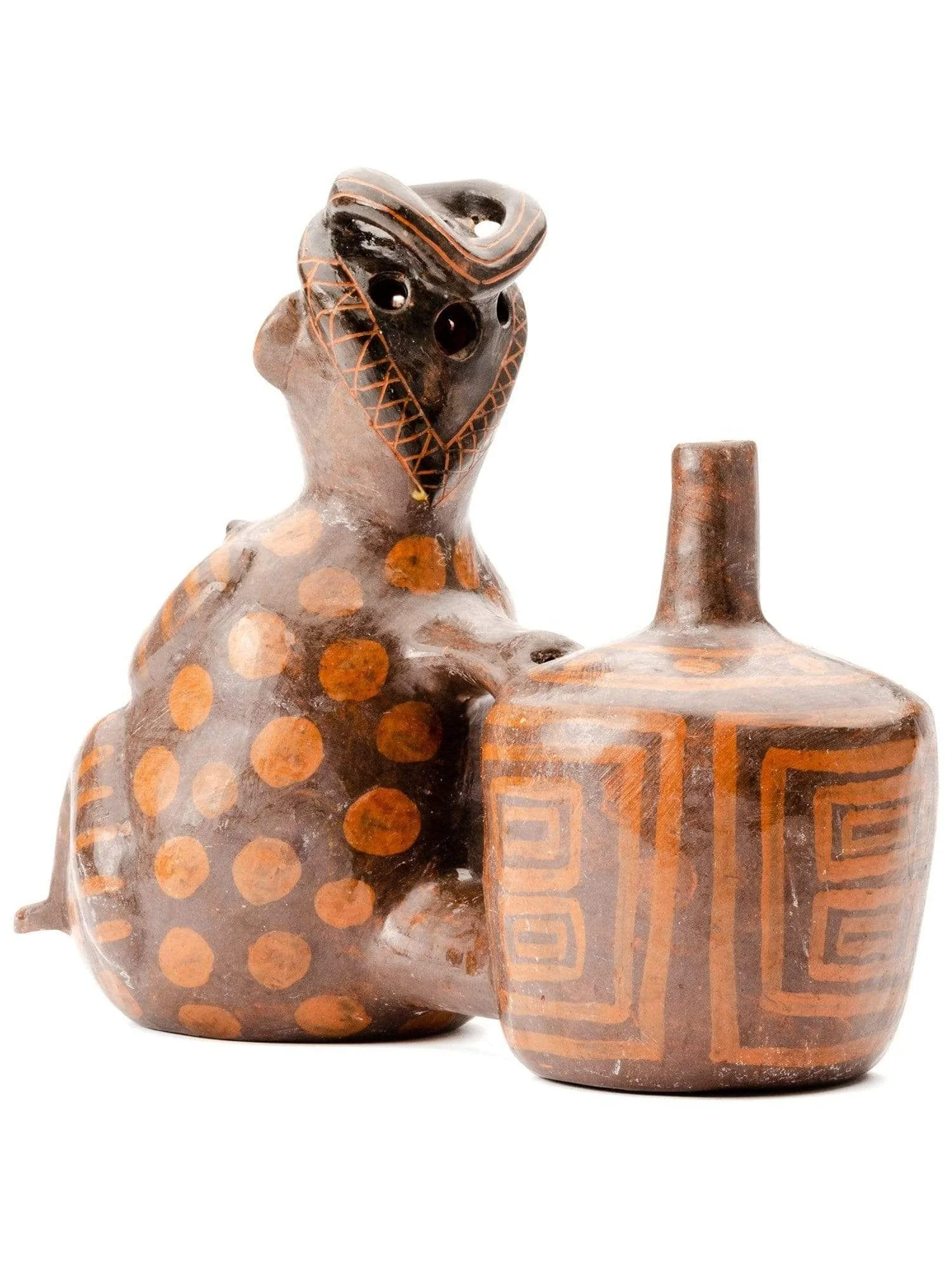 Huaco Silbador-Peruvian Whistling Vessel -The Goddess of Fertility - Image 6