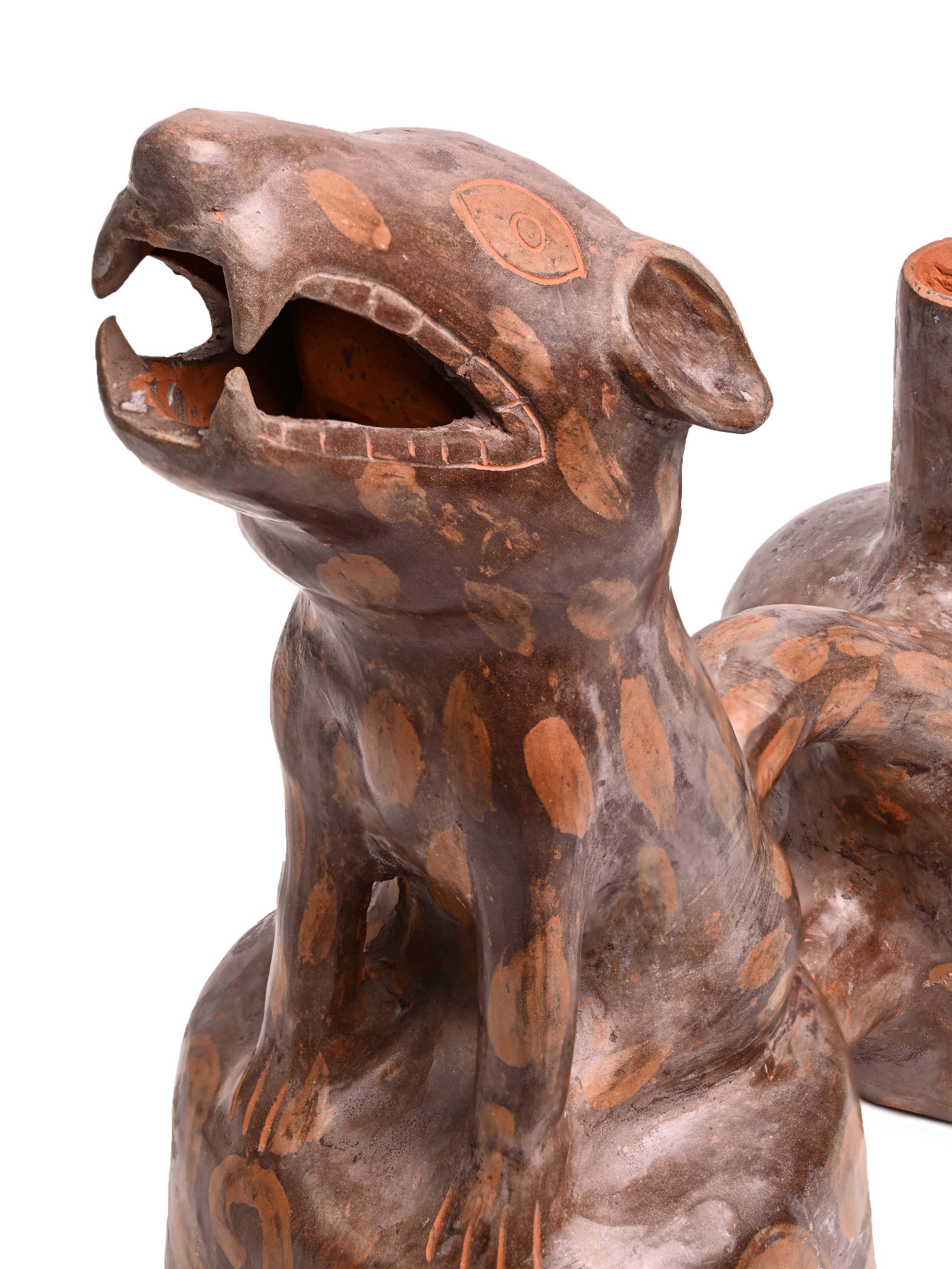 Huaco Silbador-Peruvian Whistling Vessel - The Howling Fox - Image 11