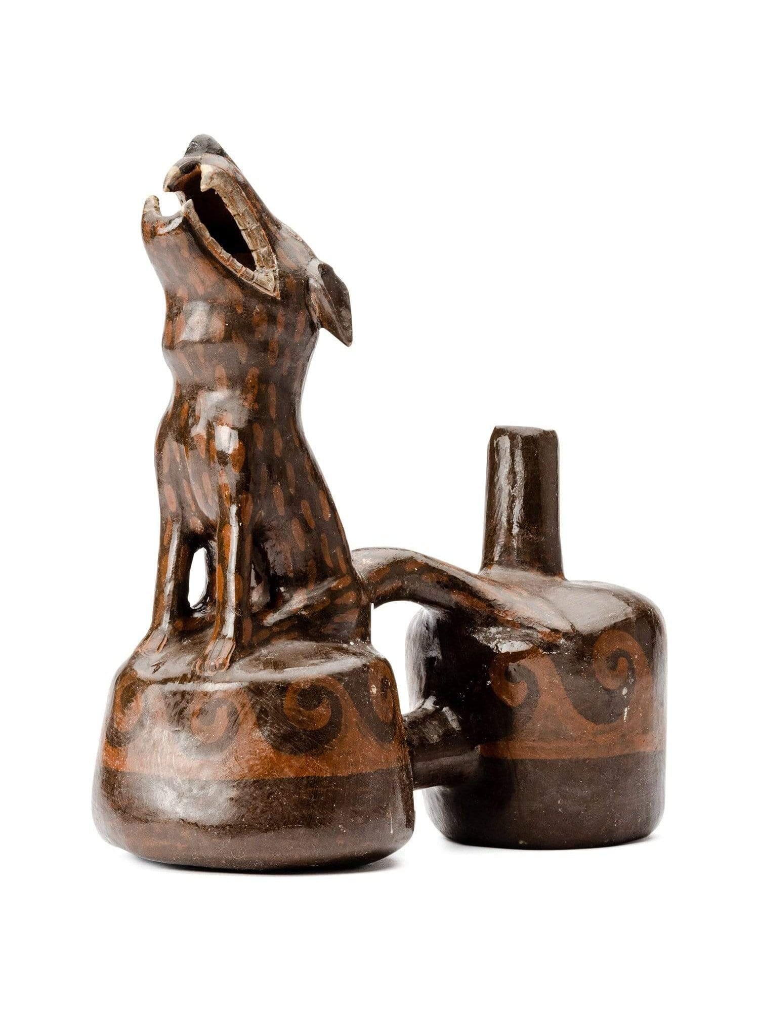 Huaco Silbador-Peruvian Whistling Vessel - The Howling Fox - Image 12