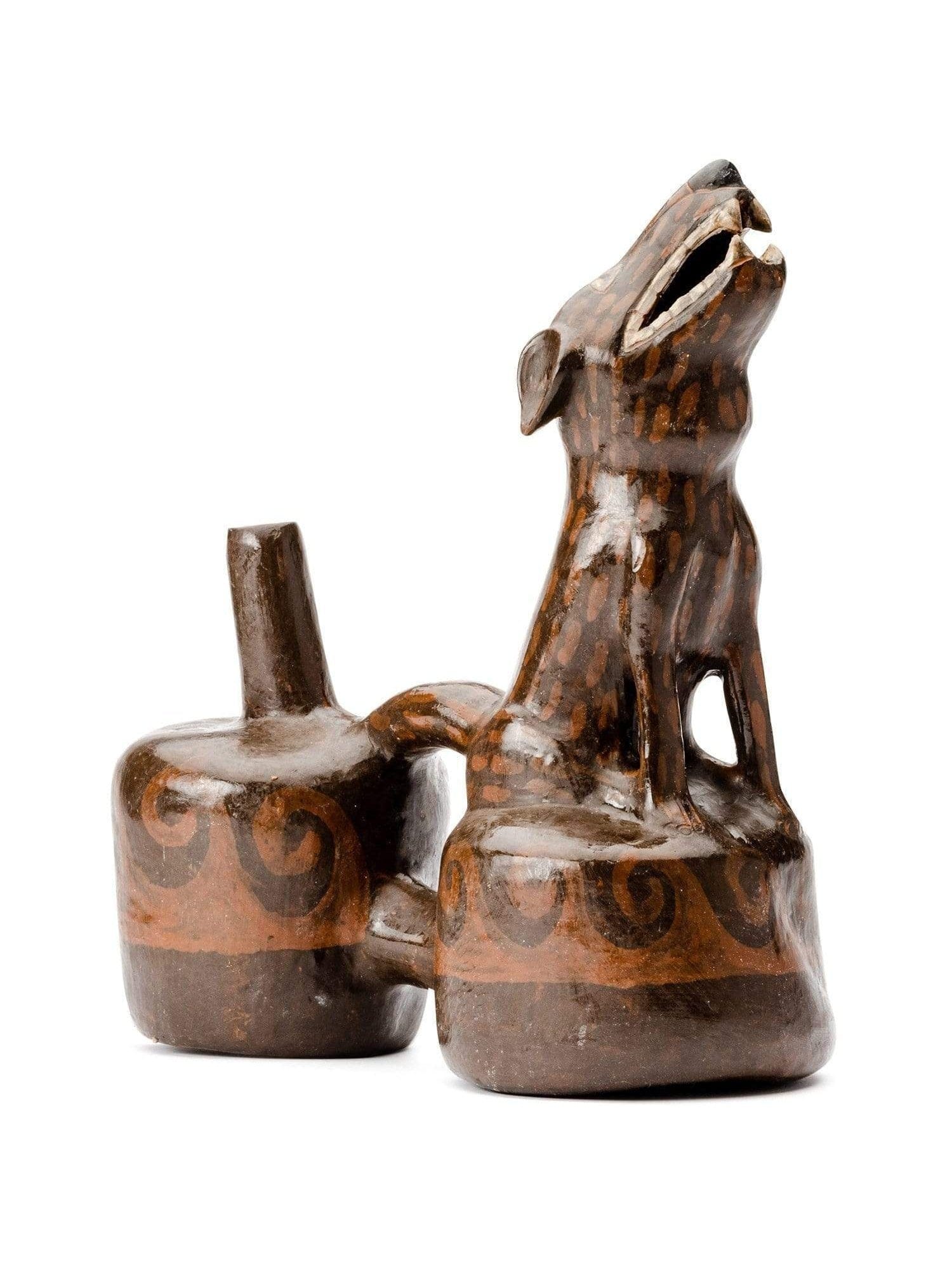 Huaco Silbador-Peruvian Whistling Vessel - The Howling Fox - Image 13