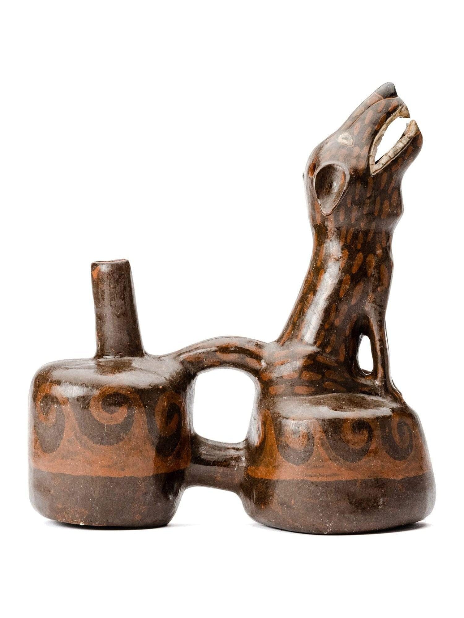 Huaco Silbador-Peruvian Whistling Vessel - The Howling Fox - Image 16