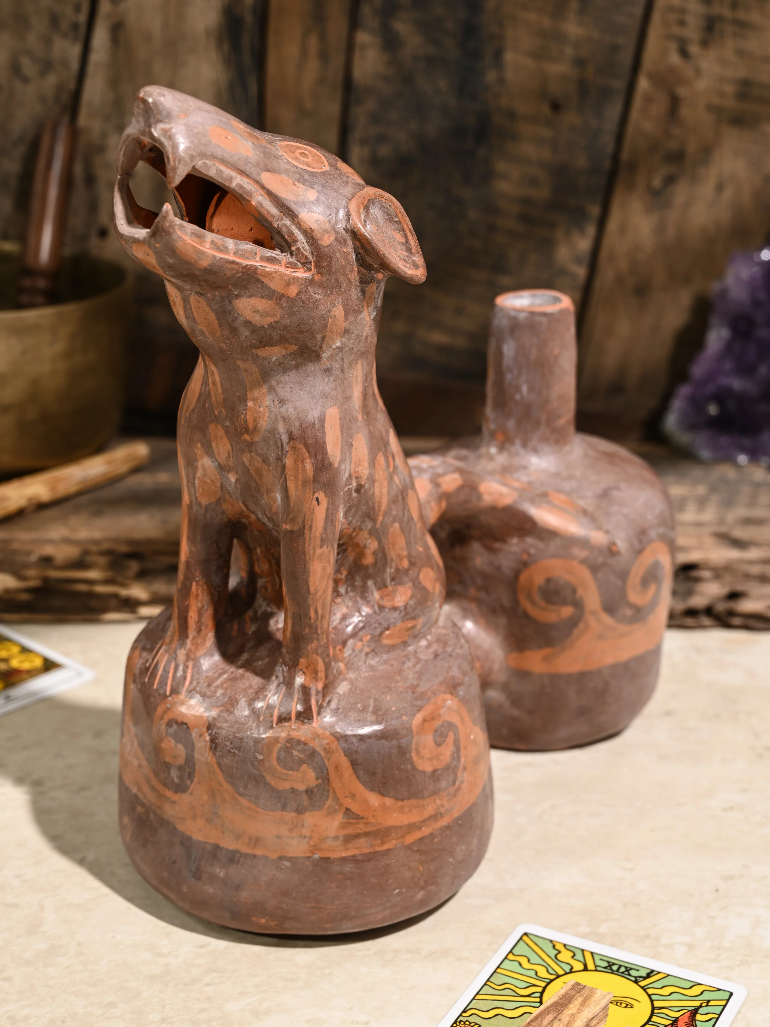 Huaco Silbador-Peruvian Whistling Vessel - The Howling Fox - Image 17