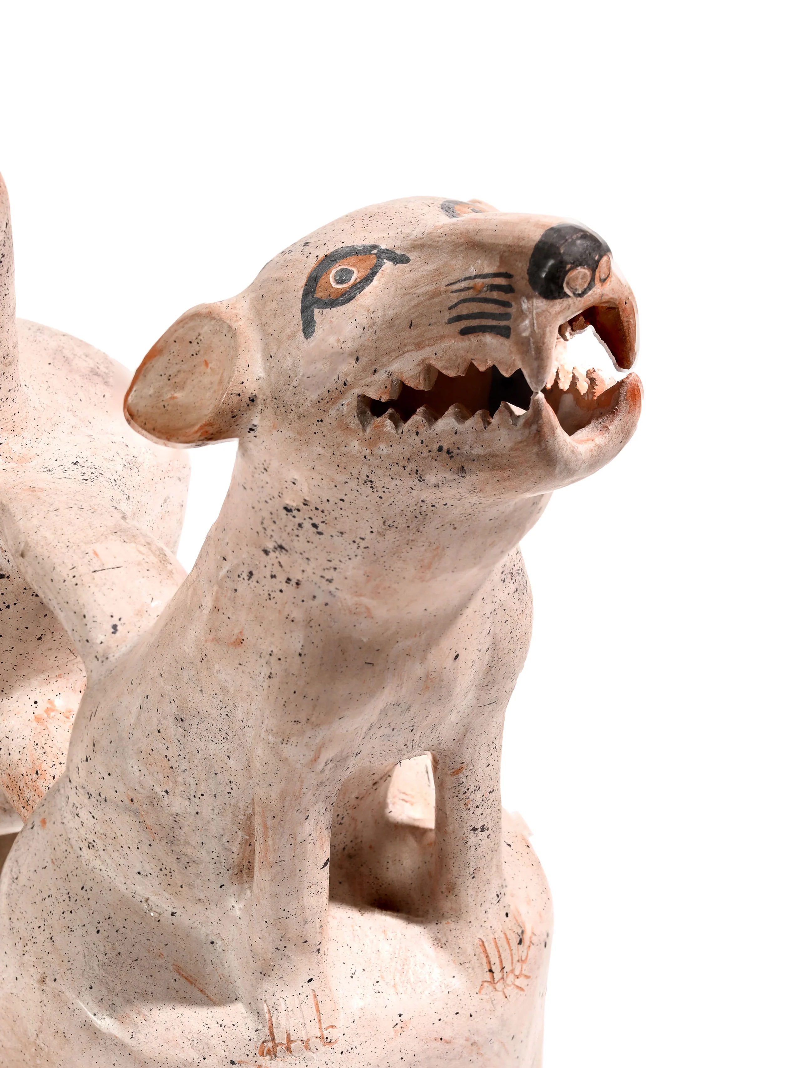 Huaco Silbador-Peruvian Whistling Vessel - The Howling Fox - Image 3