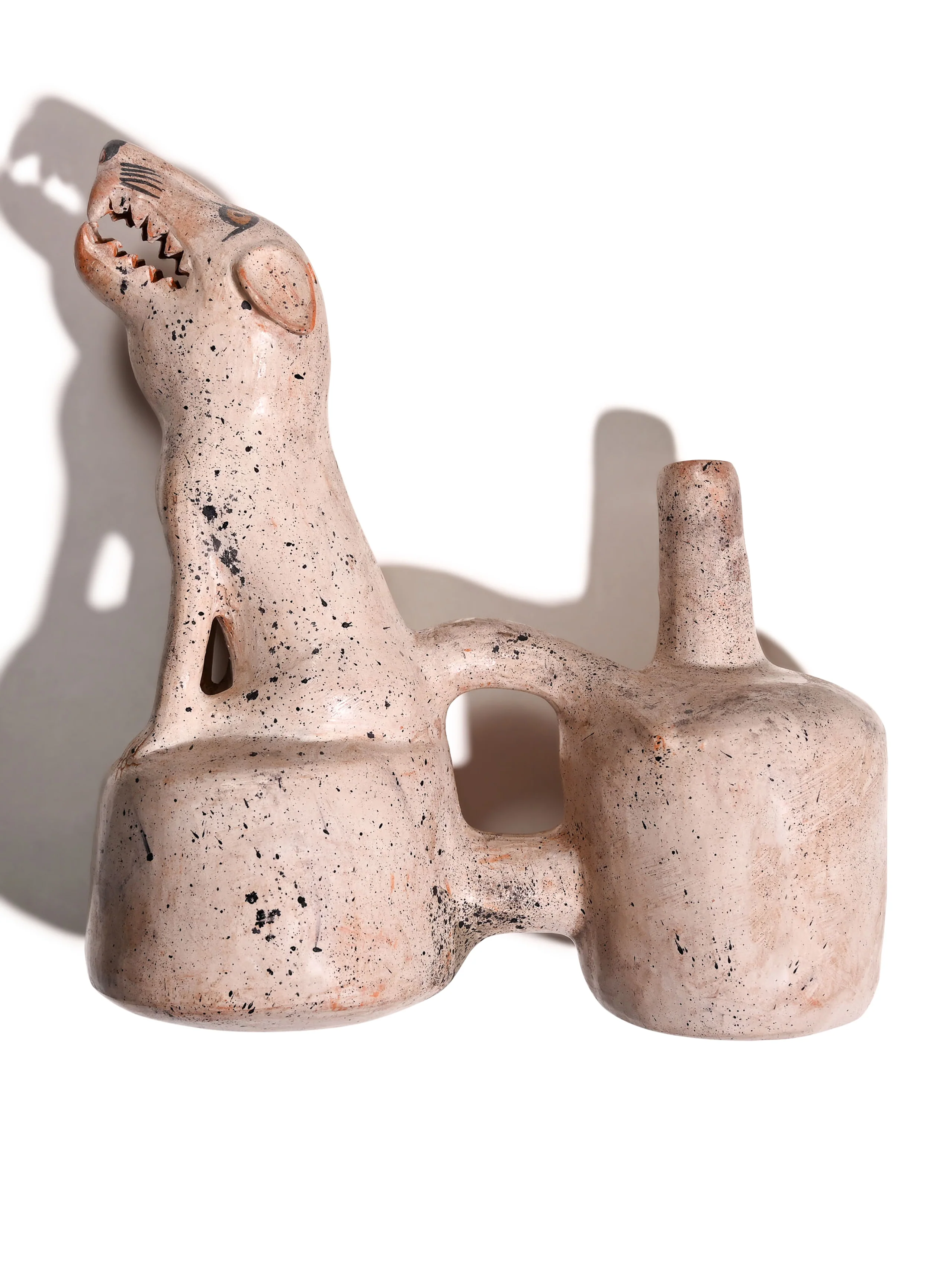 Huaco Silbador-Peruvian Whistling Vessel - The Howling Fox - Image 4