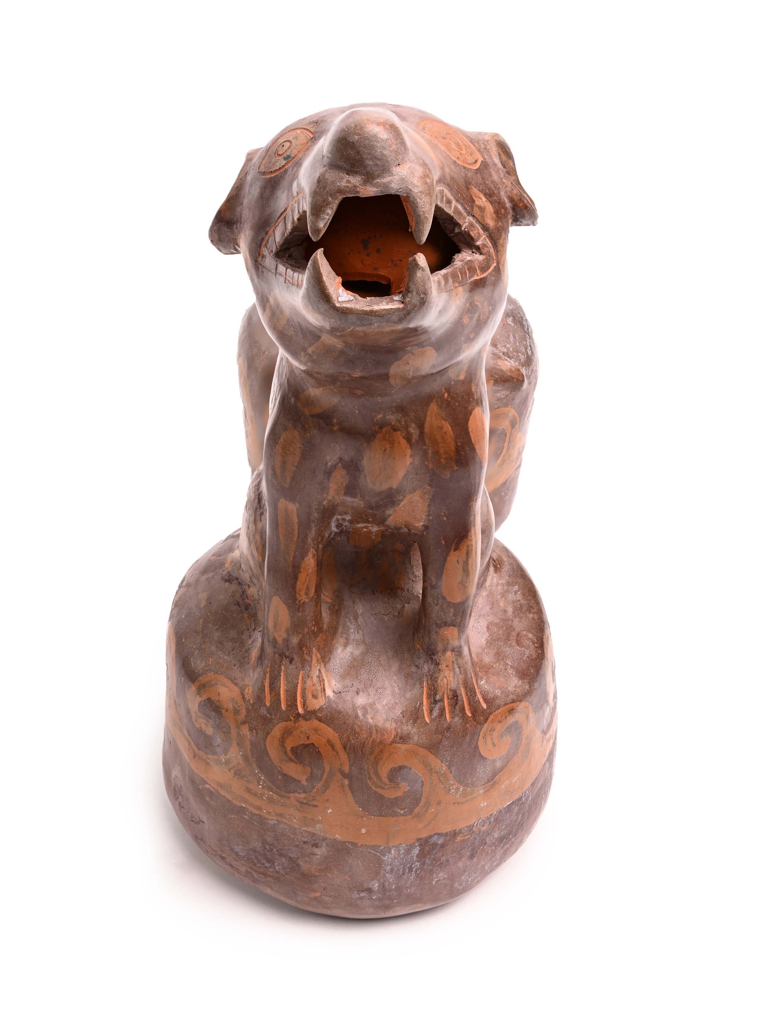 Huaco Silbador-Peruvian Whistling Vessel - The Howling Fox - Image 8