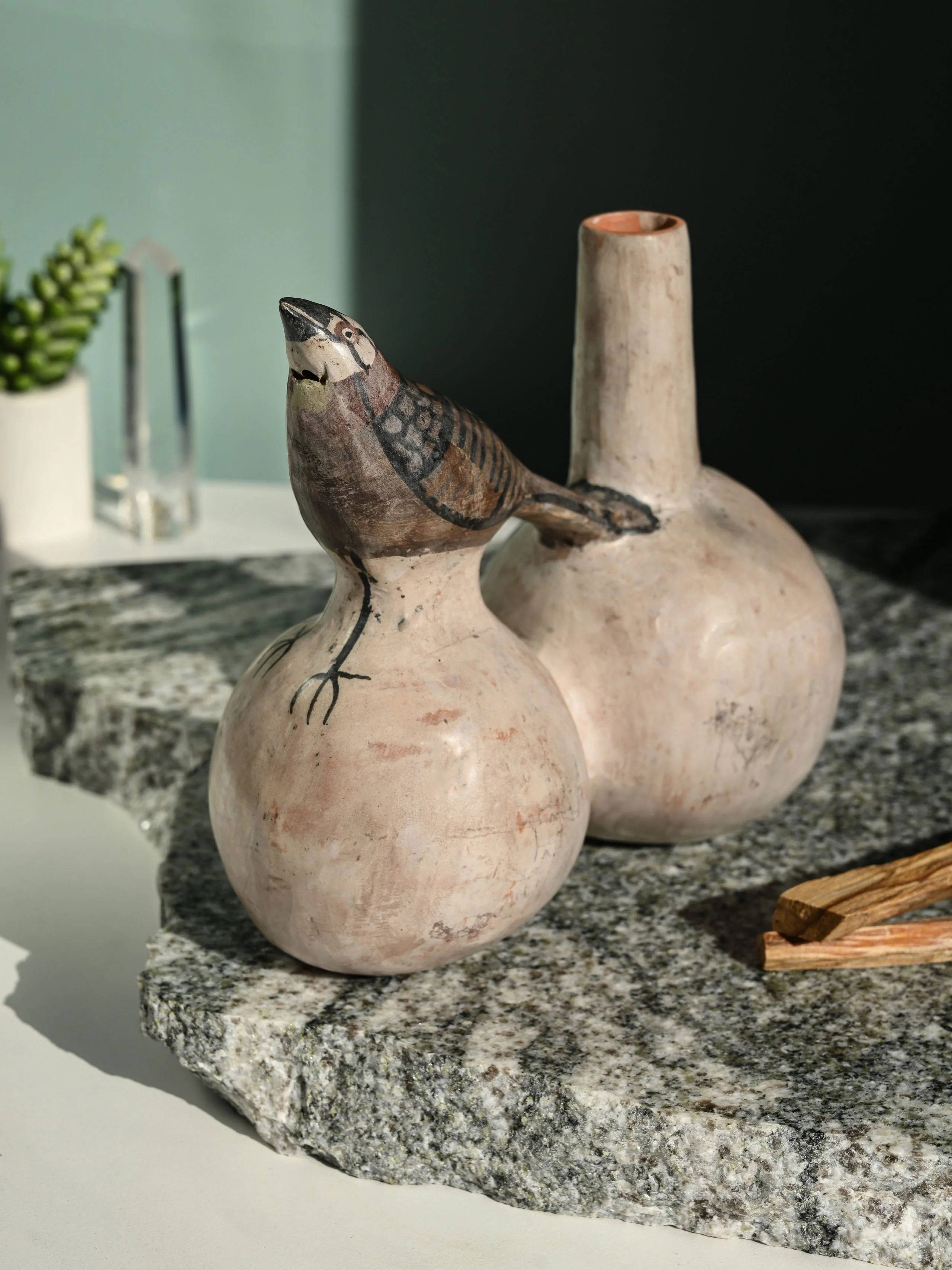Huaco Silbador-Peruvian Whistling Vessel - The Sparrow - Image 7
