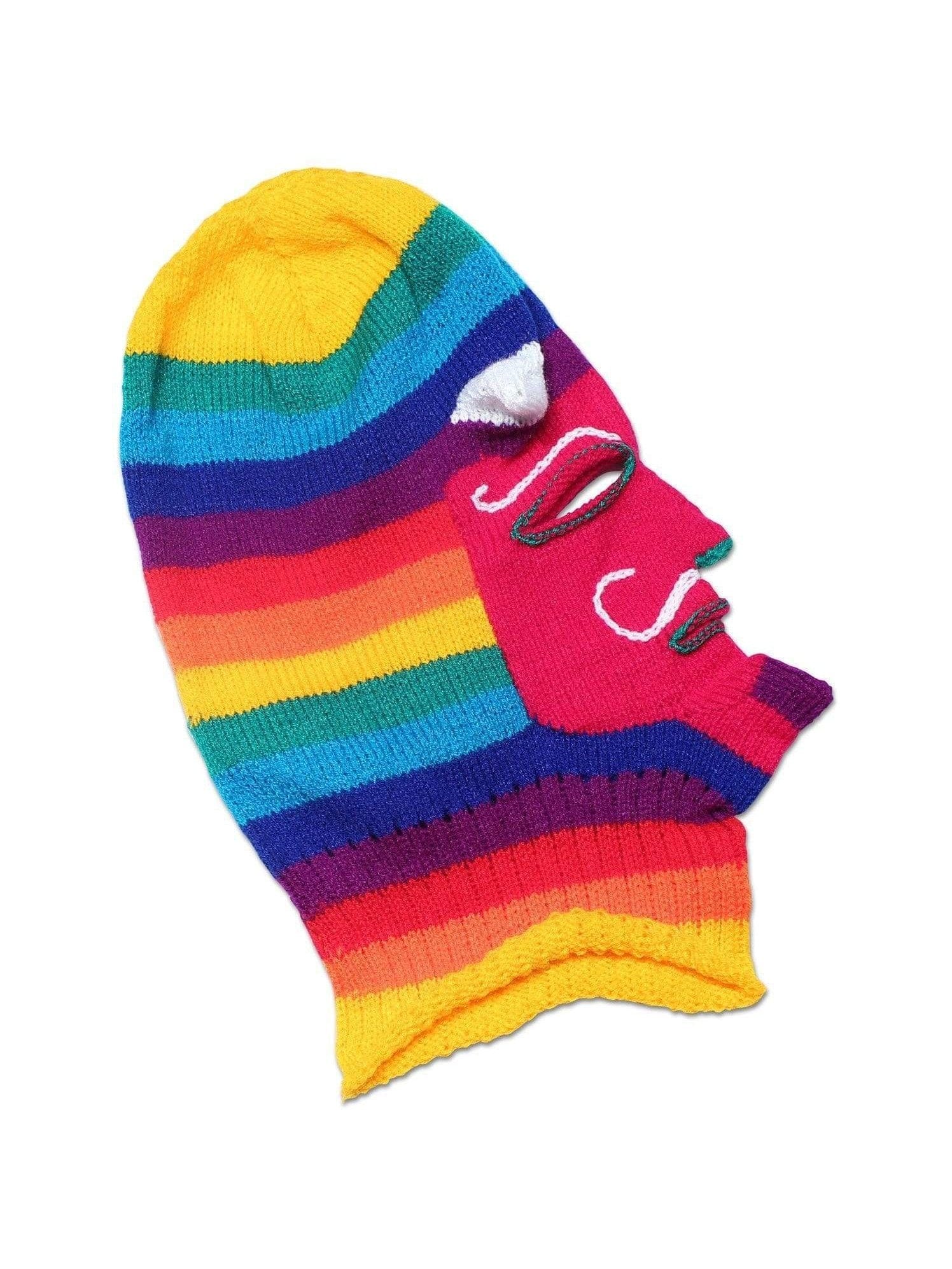Knitted Mask - Waq'ollo - Rainbow Stripe - Image 11
