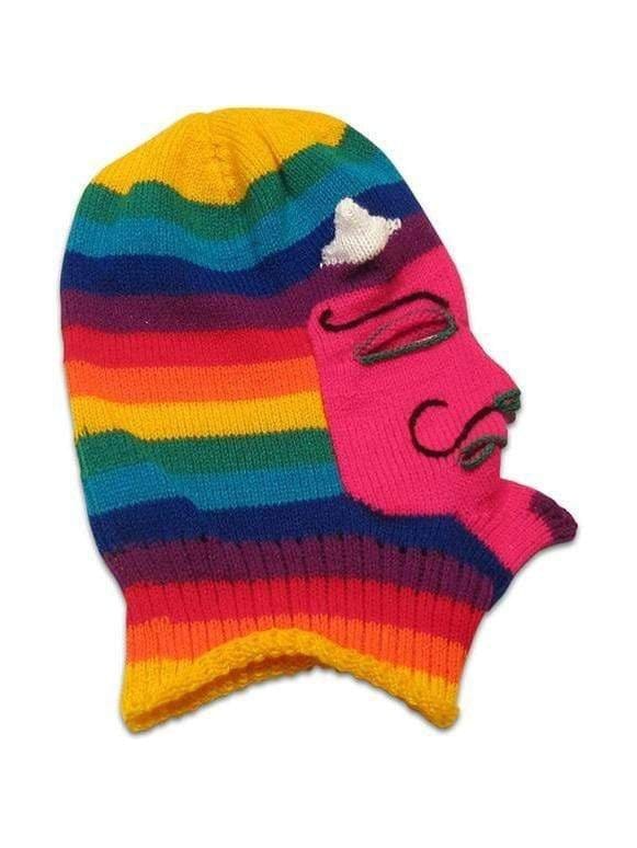 Knitted Mask - Waq'ollo - Rainbow Stripe - Image 12