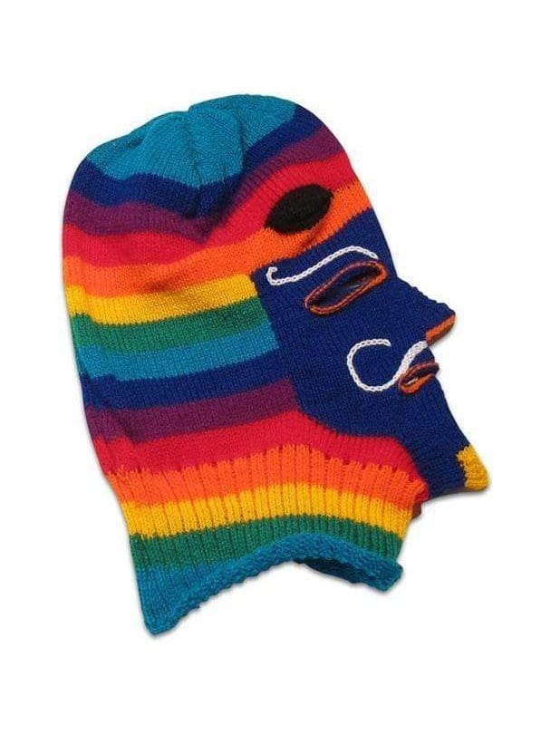 Knitted Mask - Waq'ollo - Rainbow Stripe - Image 3