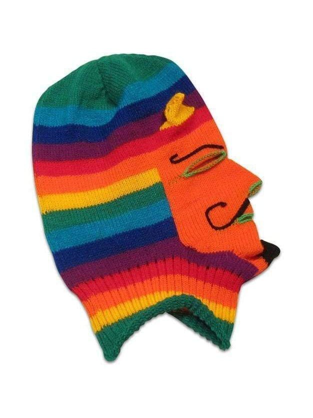 Knitted Mask - Waq'ollo - Rainbow Stripe - Image 6