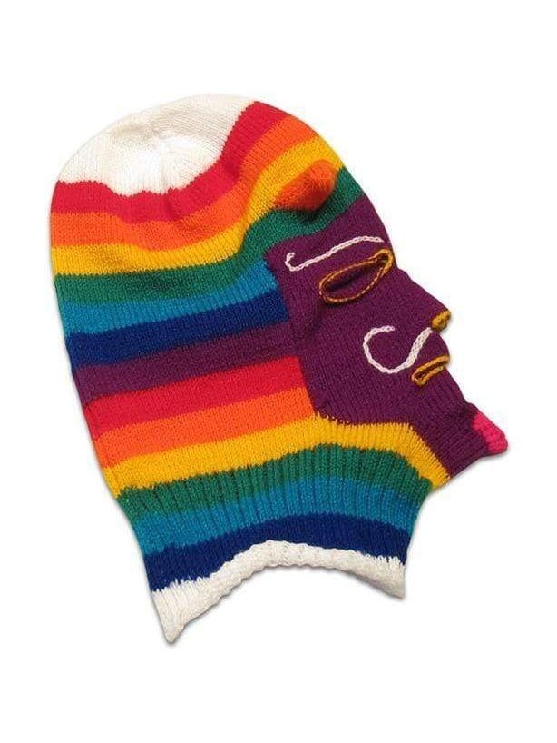 Knitted Mask - Waq'ollo - Rainbow Stripe - Image 7