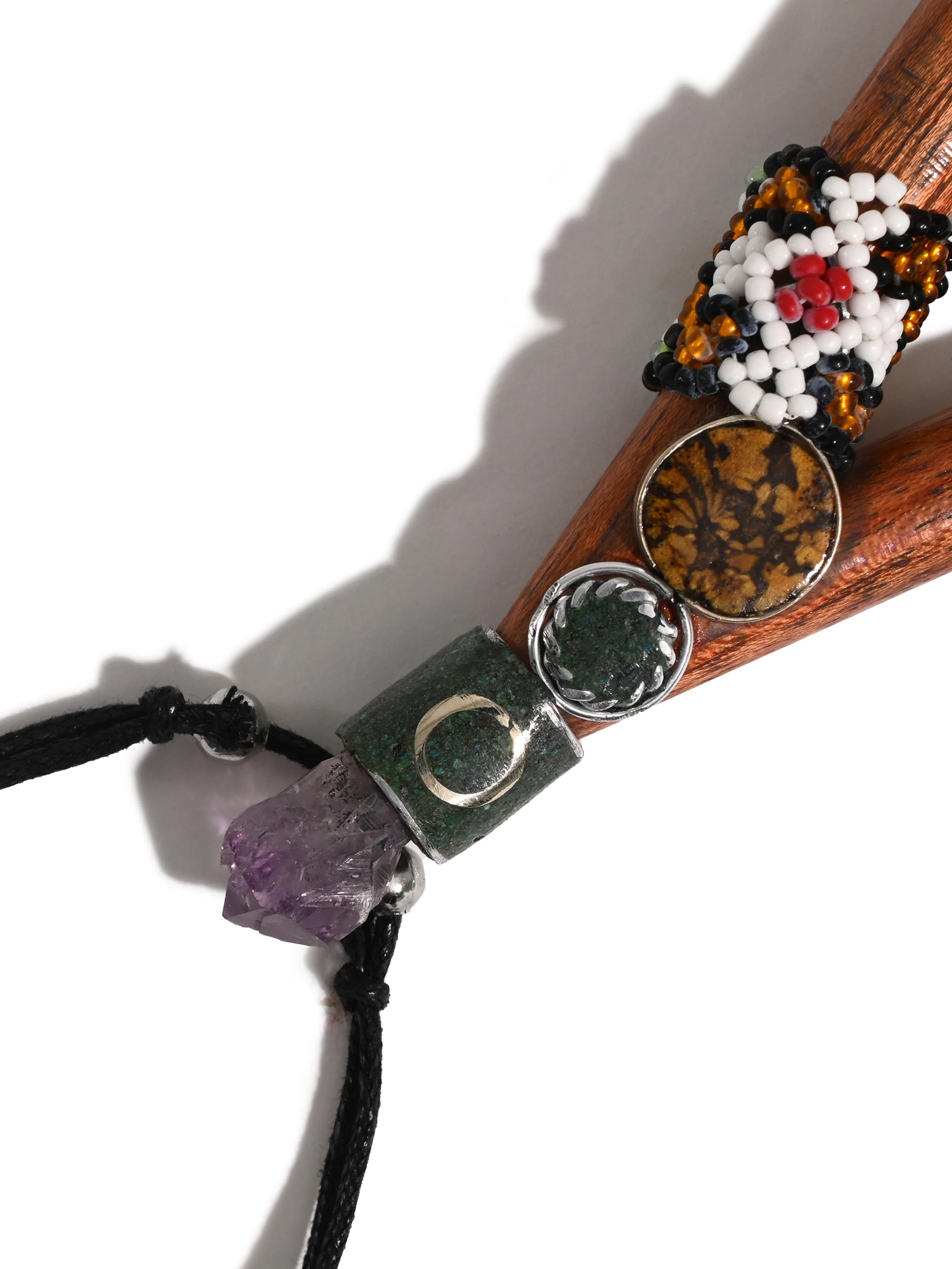 Kuripe Pipe with Stone Inlay - Image 10