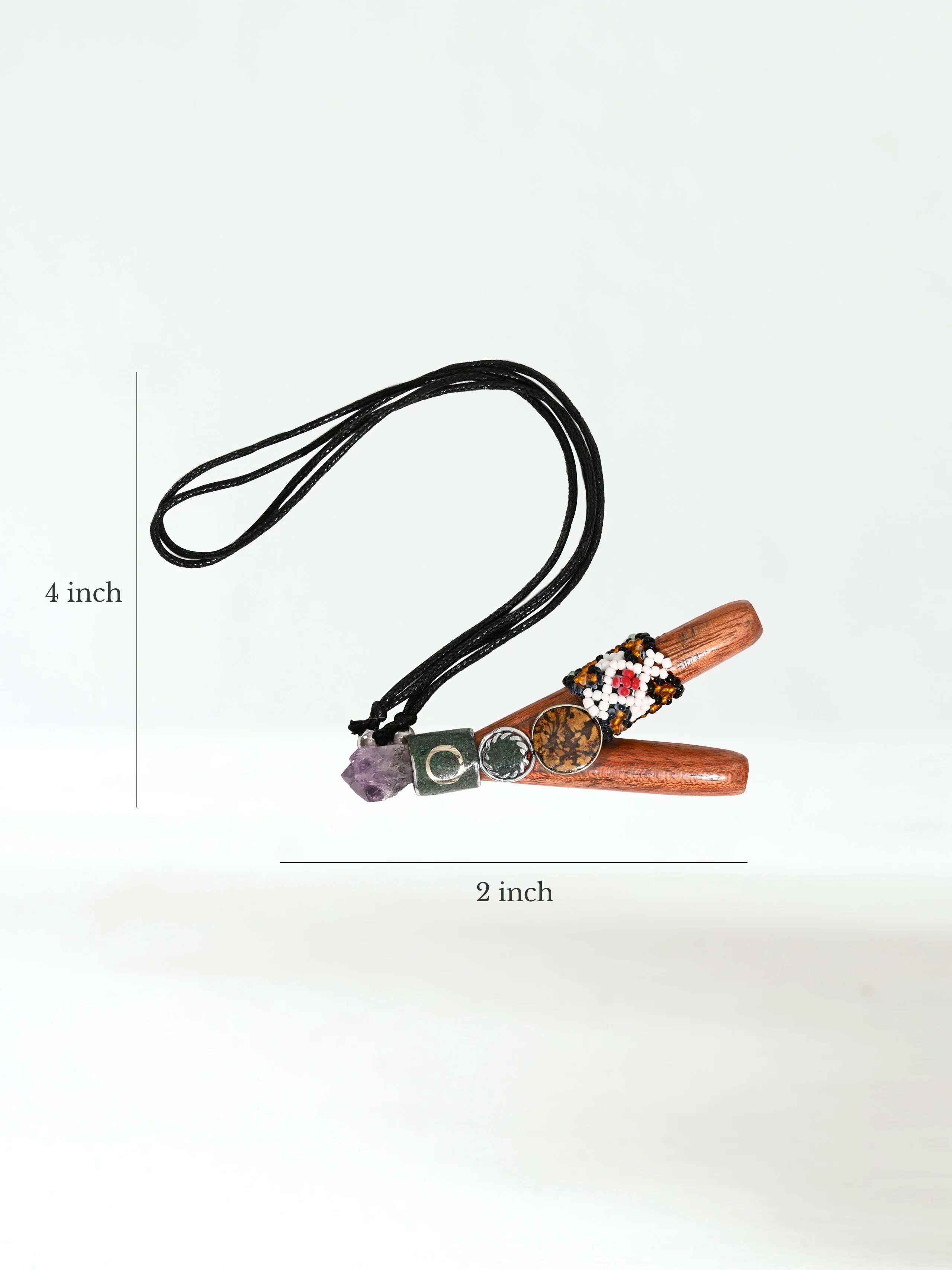 Kuripe Pipe with Stone Inlay - Image 11