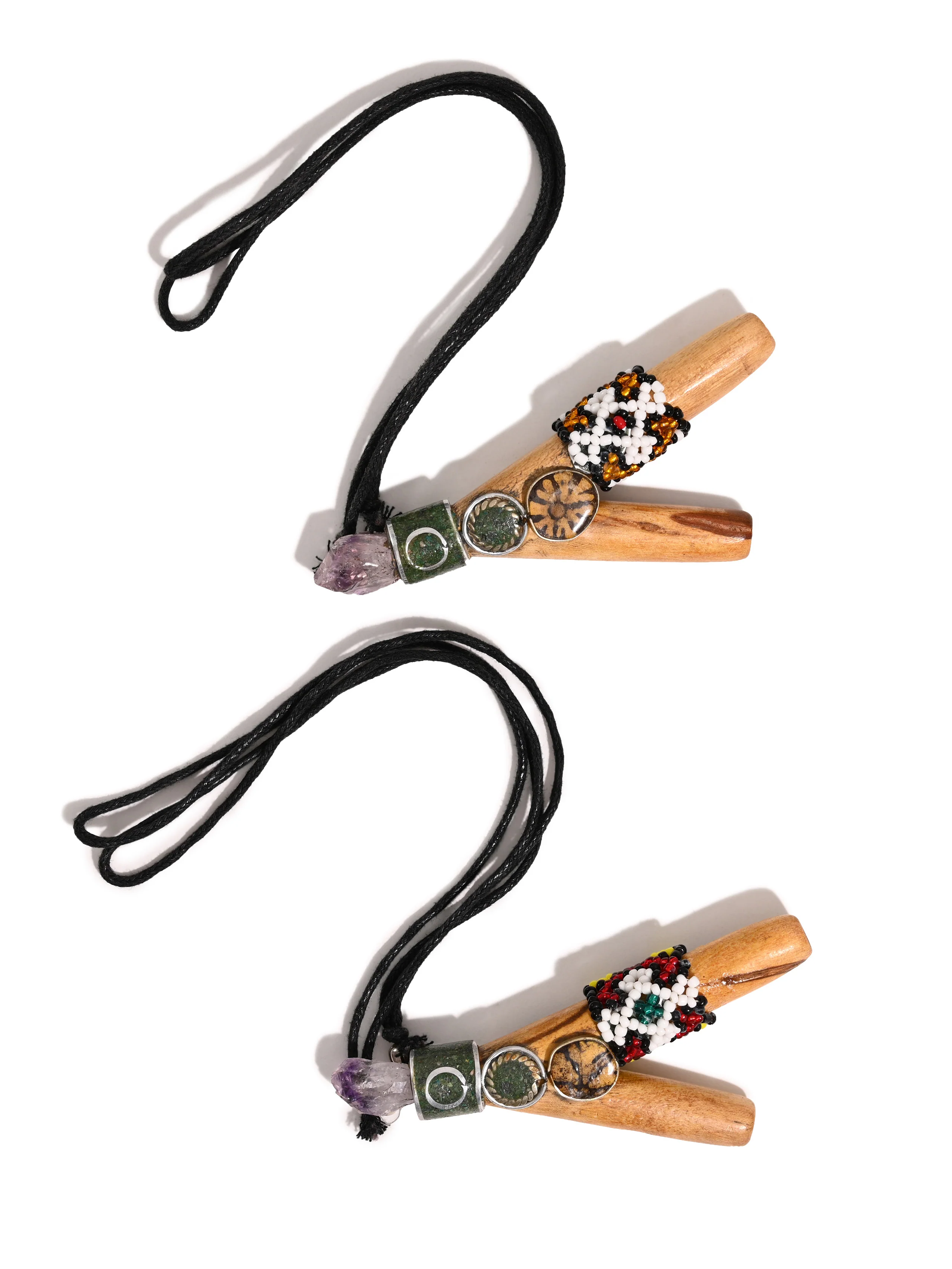Kuripe Pipe with Stone Inlay - Image 2