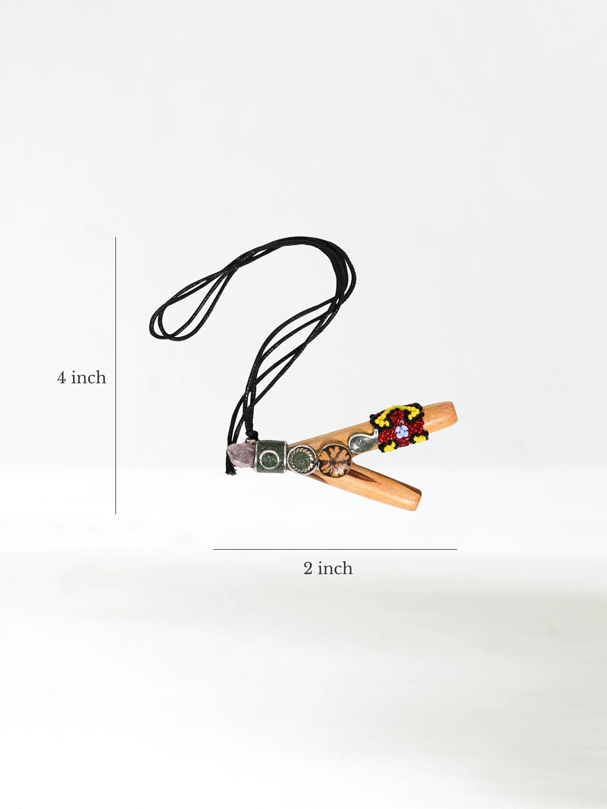 Kuripe Pipe with Stone Inlay - Image 4